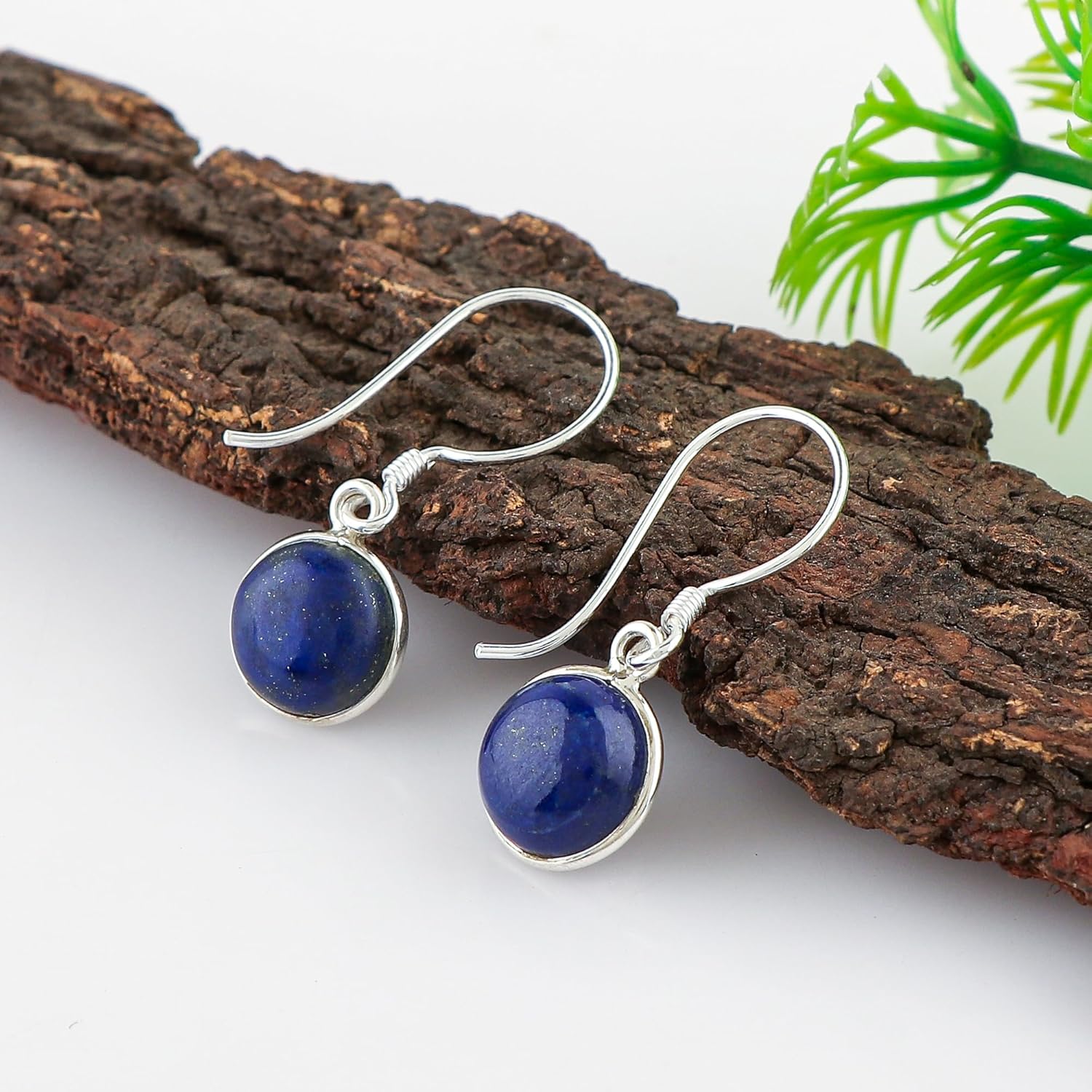 925 Sterling Silver Dangle Earrings, Natural Gemstones Crystals, Handmade Lightweight Boho Jewelry, Chakra Healing Stones, Hypoallergenic Studs Earring, Birthday Christmas Gift for Women - Image 3