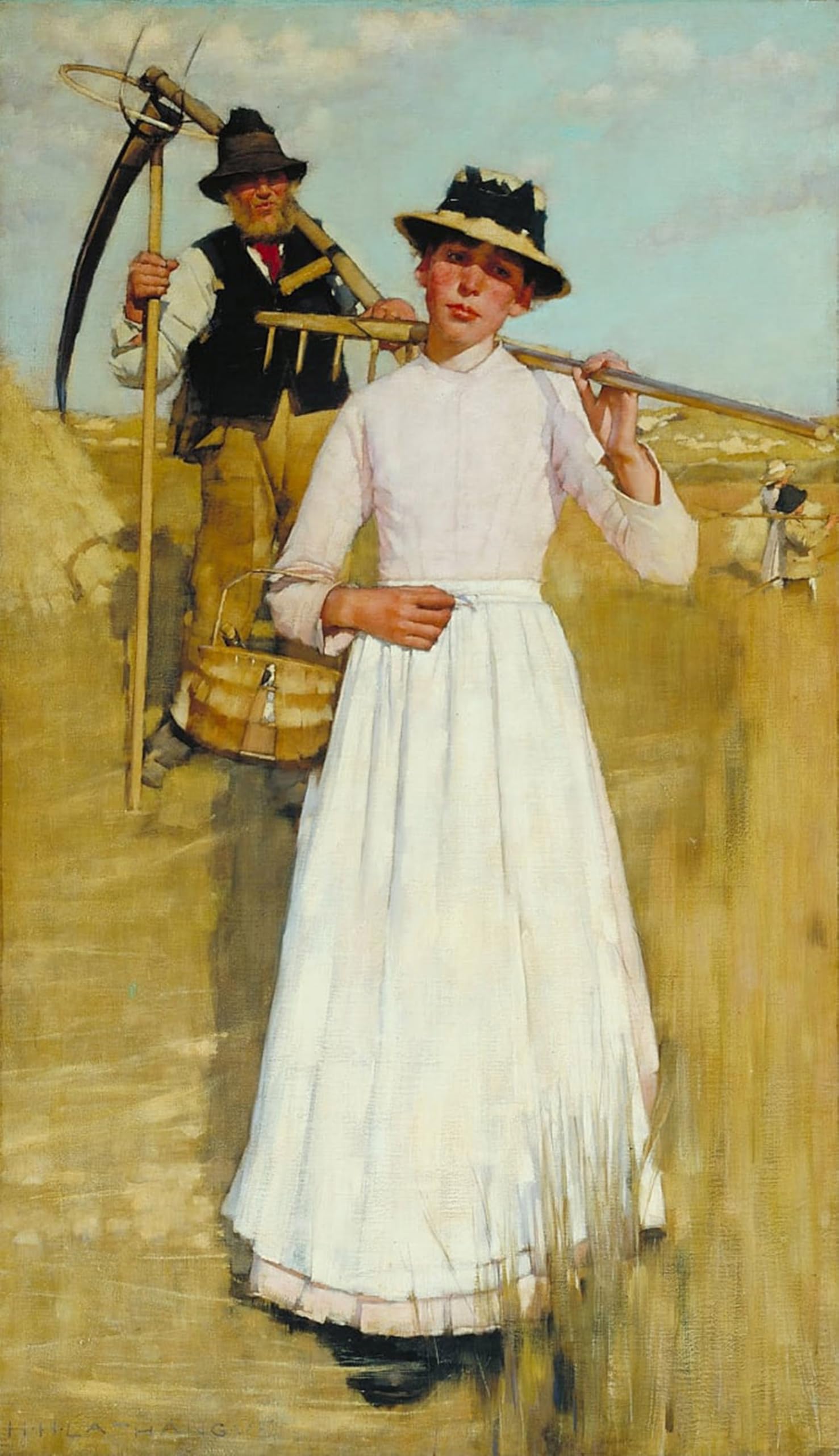 SERENDIPITP Retro Picture Poster Wall Art Pictures Painting the Return of the Reapers by Henry Herbert La Thangue Wall Art Canvas Print for Wall Decor 60x90cm