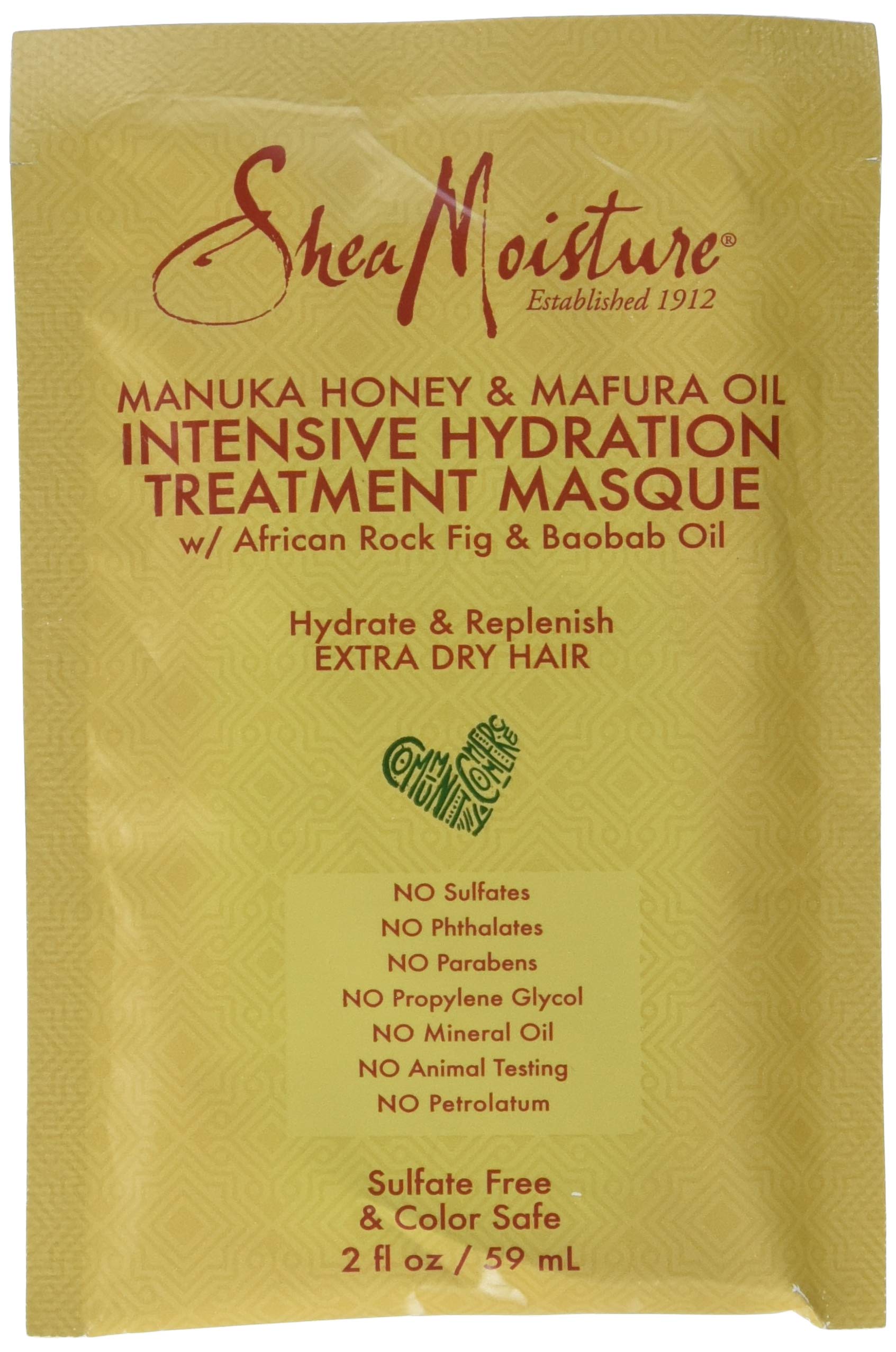 Shea Moisture Manuka Honey & Mafura Oil Intensive Hydration Treatmet Masque, 2 Ounce