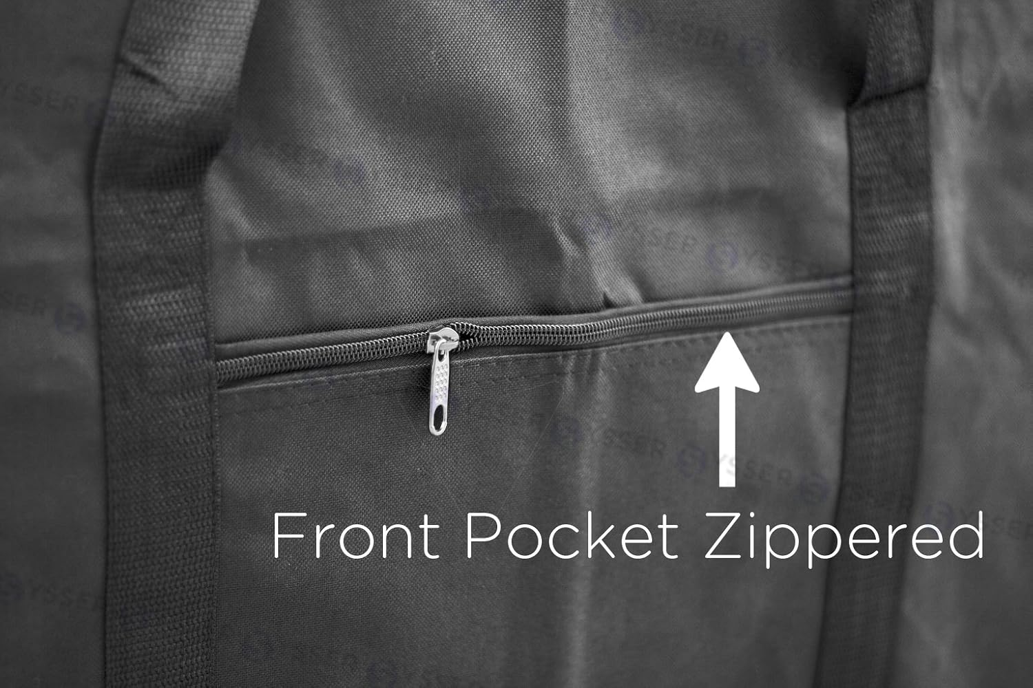 Kelly 24" 50LB. CAP SQUARE JUMBO DUFFLE/CARGO BAG LUGGAGE SUITCASE TOTE - Black - Polyester - 24" x 12" x 18" - Image 5