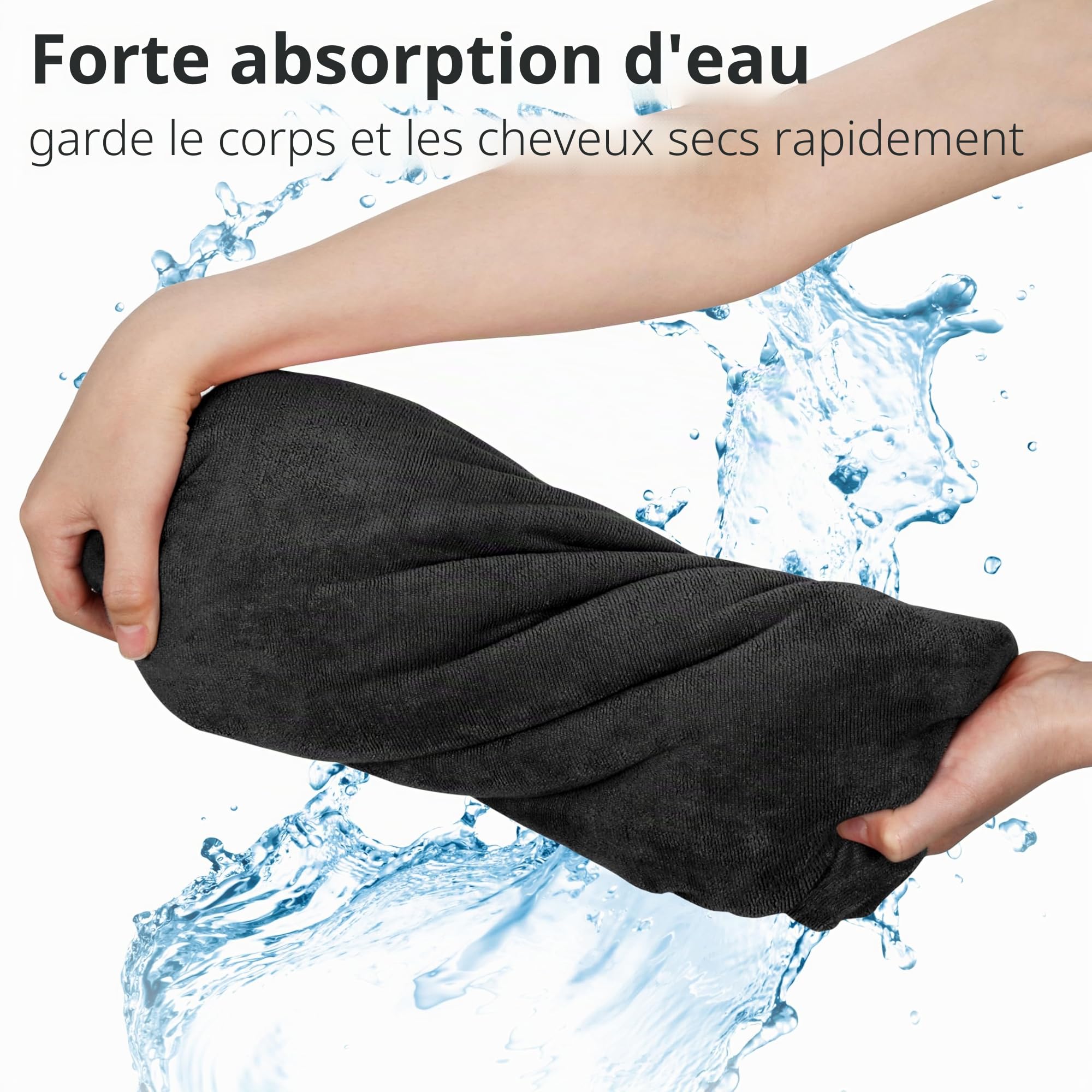 Kato Tirrinia Poncho de surf à capuche Changing Towels Quick Dry Beach Change Robe pour adulte homme femme imperméable et anti-sable pour le surf, la natation, la baignade, le bain, la grande taille