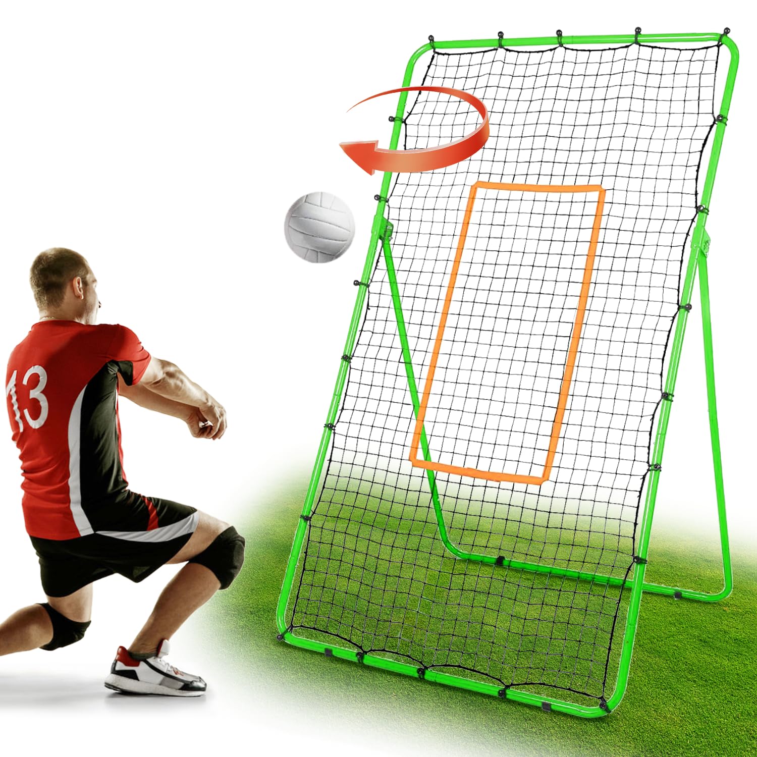 Sports Volleyball Rebounder Net, Volleyball Training Equipment, Rebounder Net, Adjustable 7x4 ft - Elevate Your Fielding Skills with Enhanced Versatility and Durability