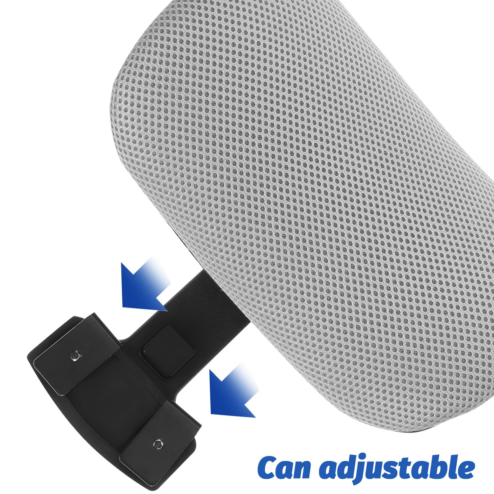 Reposacabezas Aadjustable para Silla de Oficina Cojín ómico para Cabeza y Cuello Accesorio Elevador Gris Plateado M Soporte Cervical para Escritorio en Casa