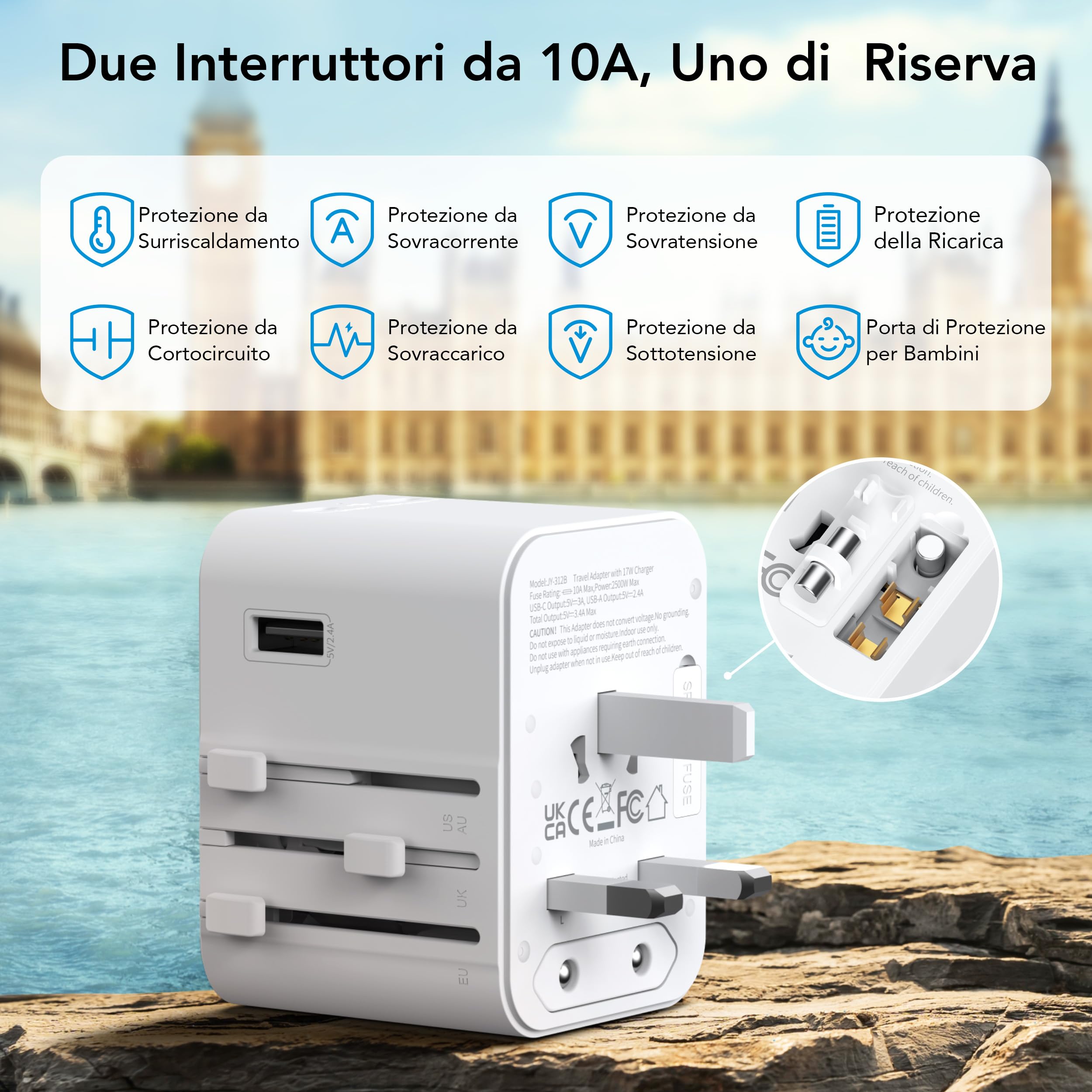 OCTFUL Adattatore Universale da Viaggio — immagine 6 di 9