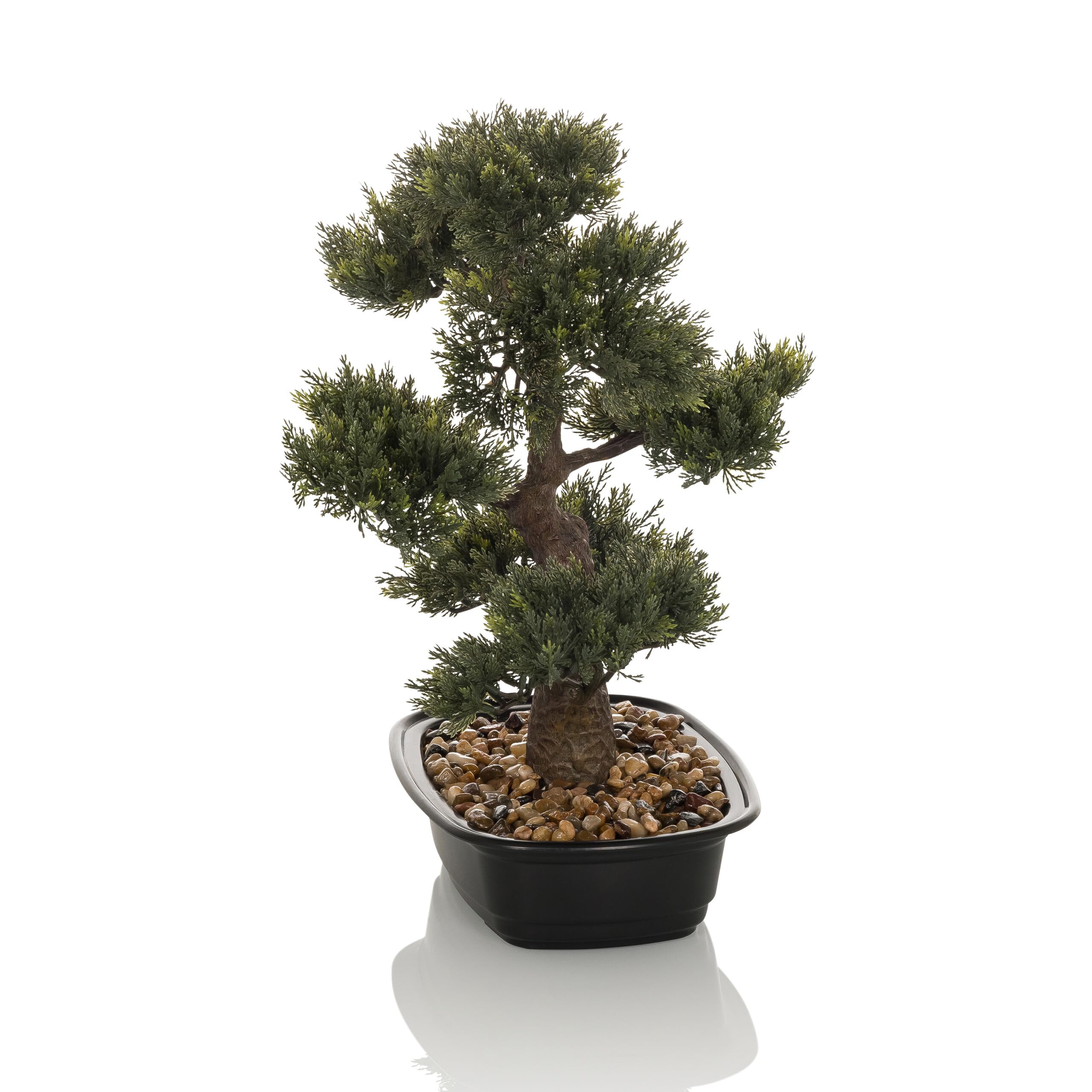hjh OFFICE Planta Artificial Bonsai Planta Artificial Decorativa, fácil de cuidar árbol Artificial, Altura 44 cm, Pino, Verde 871050