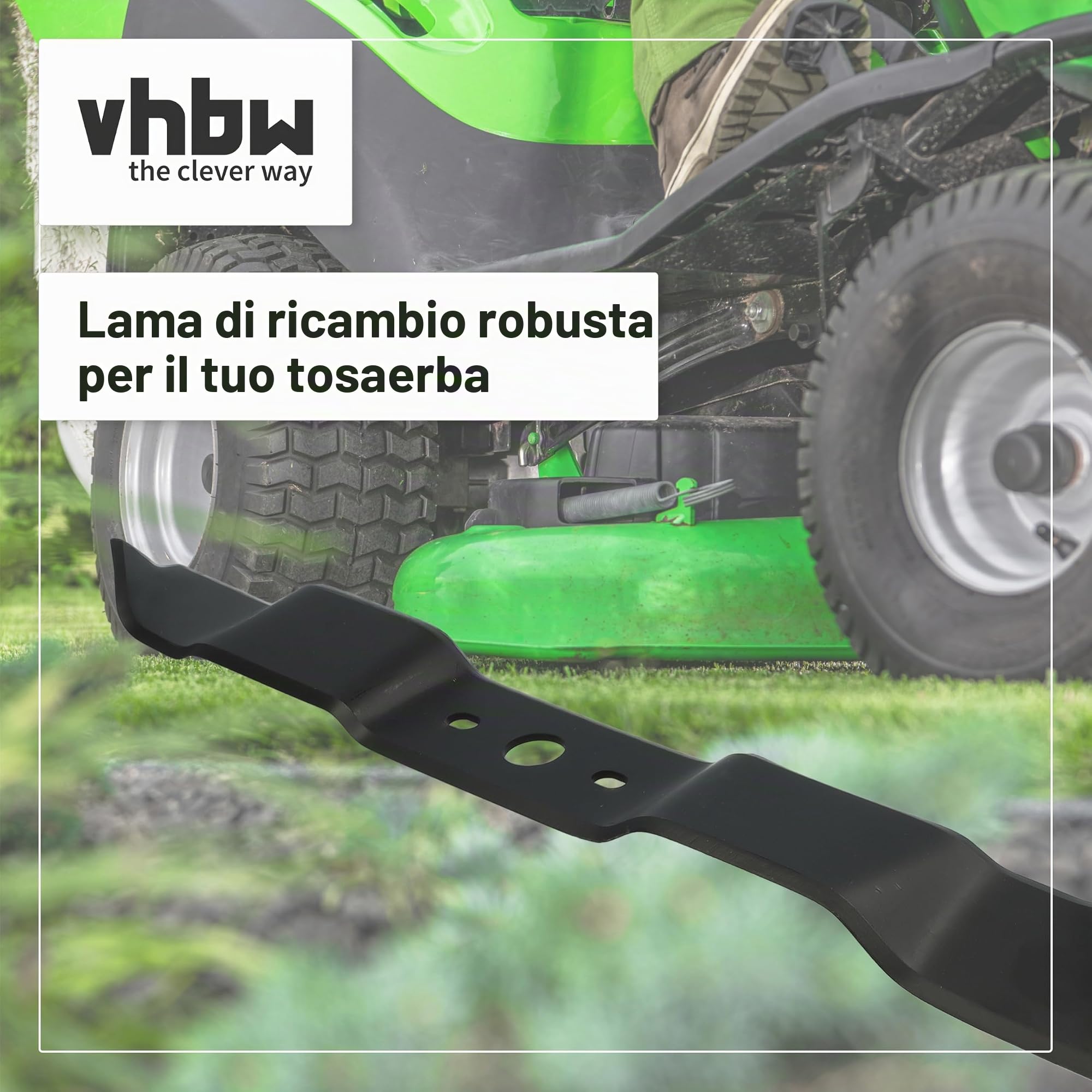 vhbw Lama di ricambio compatibile con Brill Steelline 46 XL RL 6.0, 46 XL 6.0, 46 XL R 6.0 tagliaerba - nero, in acciaio 40MnB