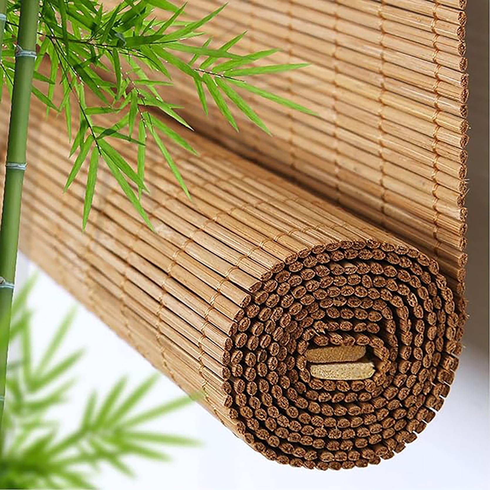 110x120cm Natural Bamboo Blinds Indoor Outdoor Garden Pergola Shades — image 1