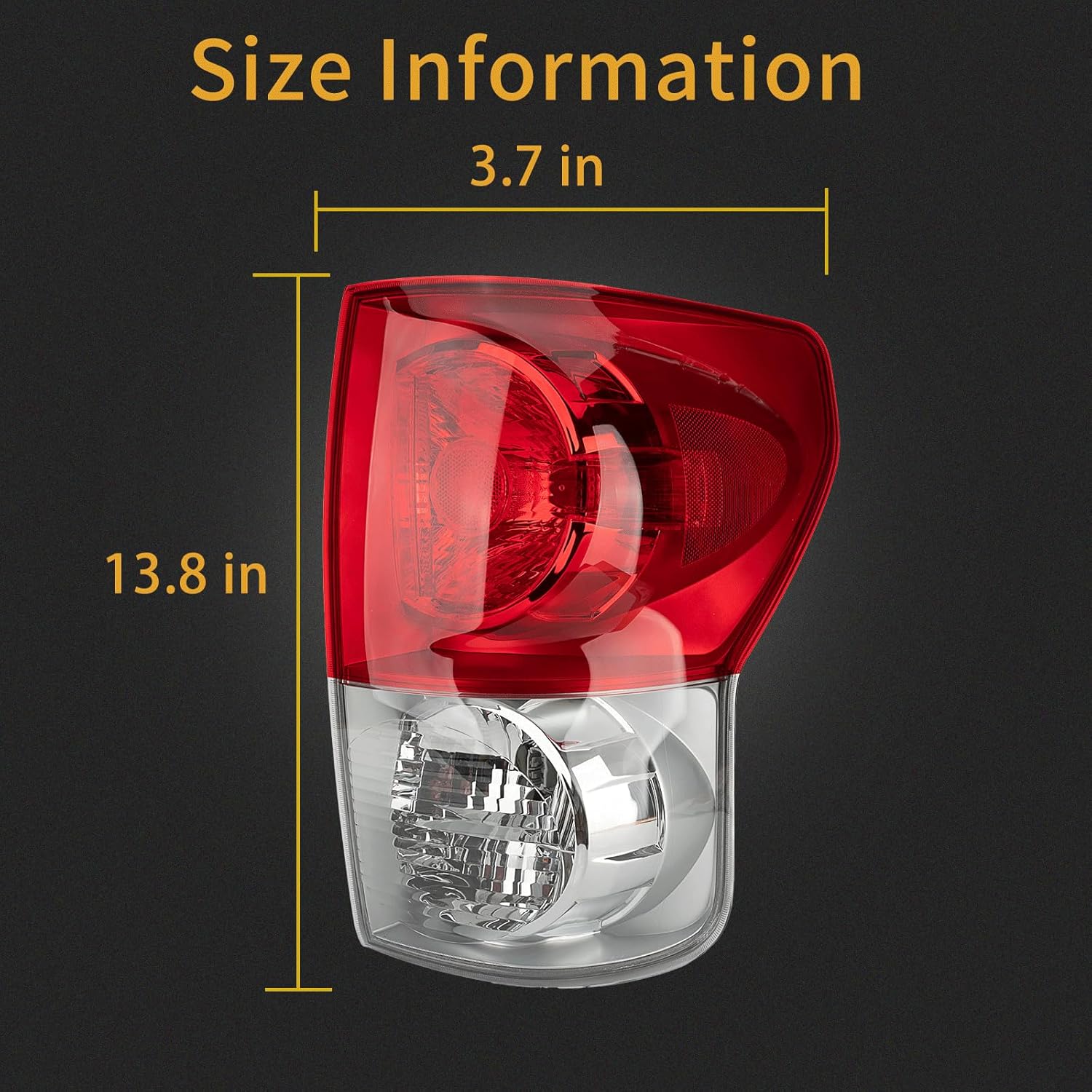 Tail Light Assembly Compatible With Toyota Tundra 2007-2009 Right Passenger Side Rear Brake Lamps Rear Brake Lamps With wiring harness