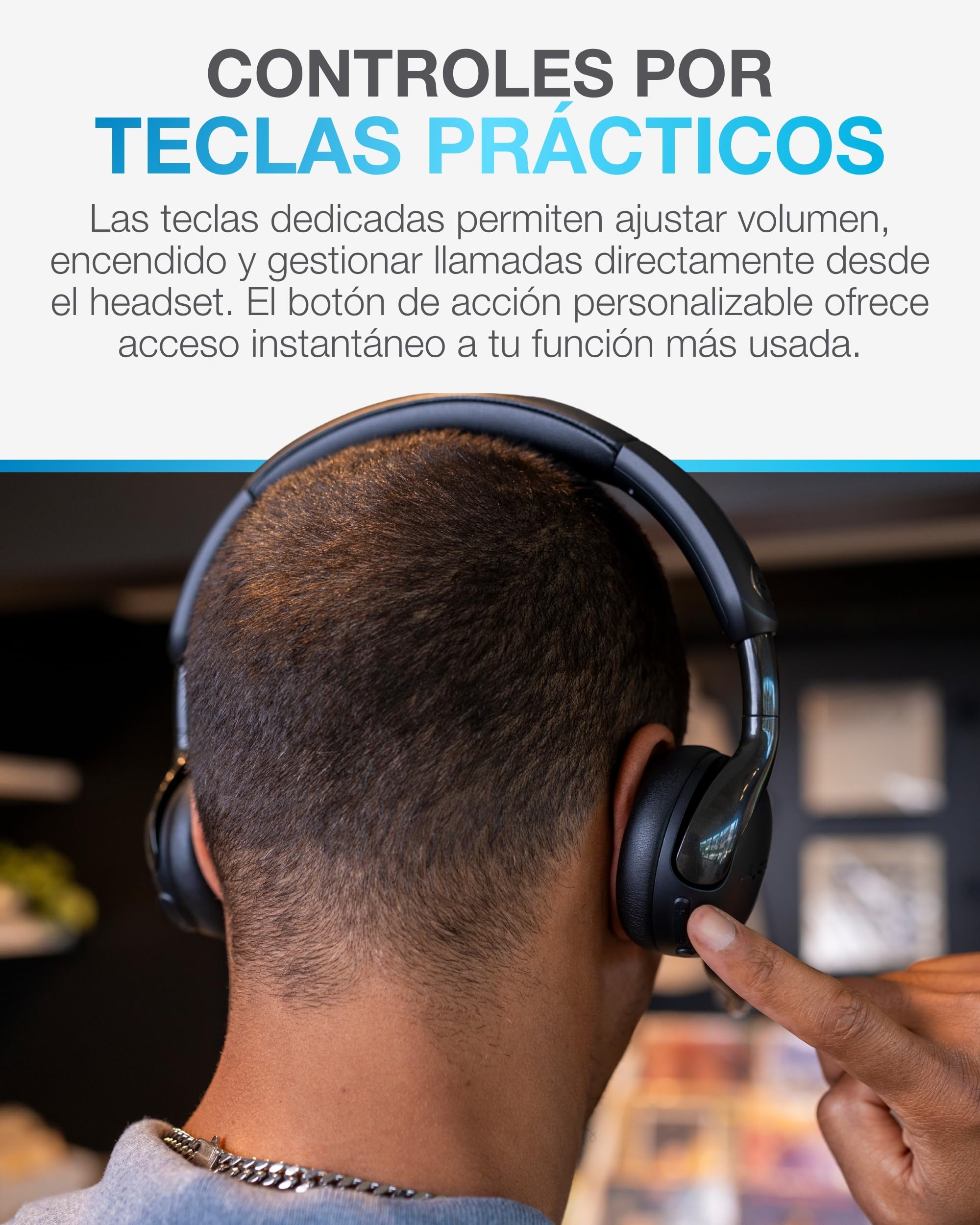 JLab Go Work 3 Auriculares Inalámbricos con MicróFono - Cascos Inalámbricos PC Bluetooth con 70+ Horas de Batería, Cancelación de Ruido ENC, Conexión Multipoint y Dongle USB-C