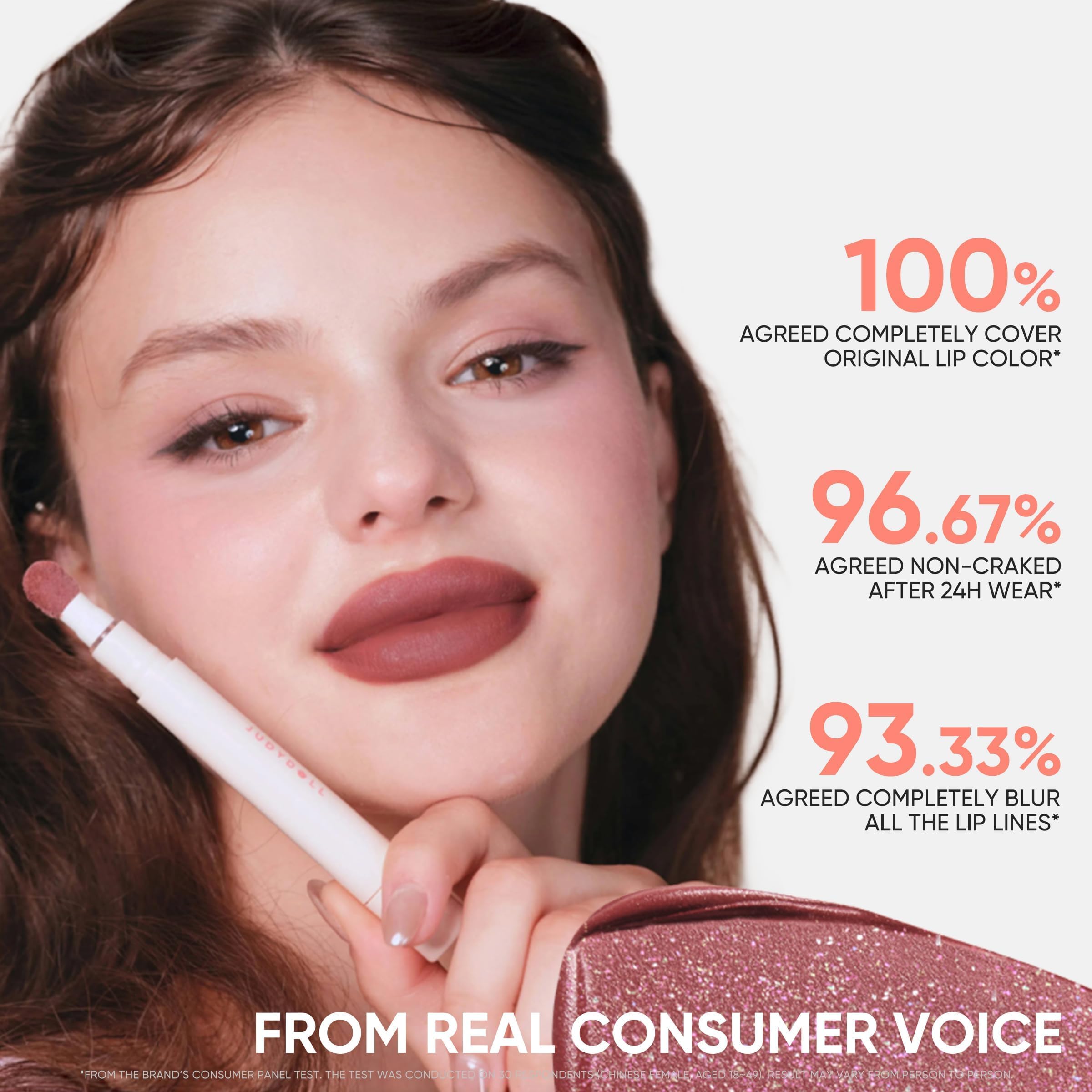 JUDYDOLL Cushion Matte Lip Cream, Hydrating Matte Lipstick with Tripeptide & Squalane, Lip line blurring, Velvet Lip mud, Smudge-Proof, Transfer-Proof, Long-Lasting, Non-craked (N13 Rose for Life): N19 Misty Mauvelous