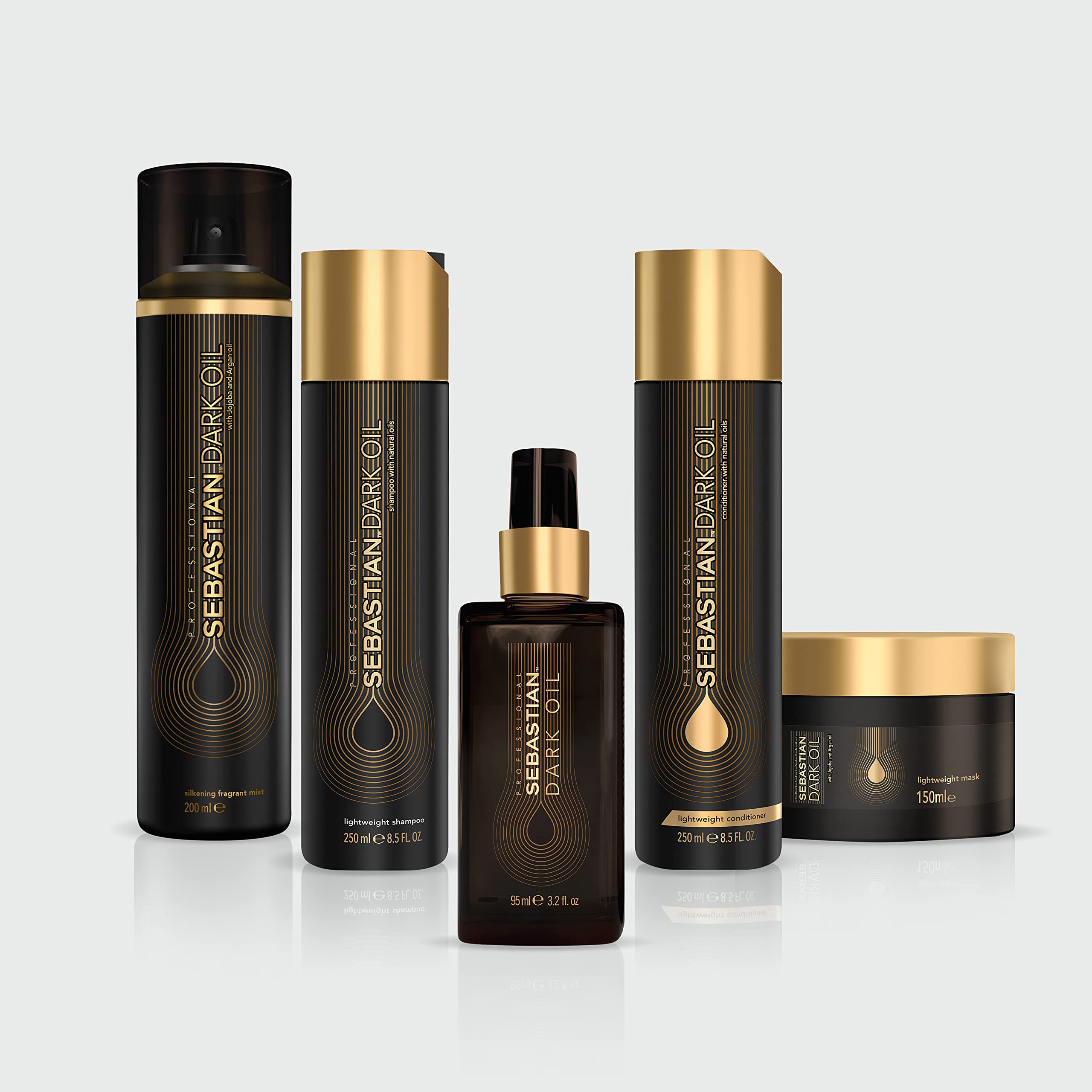 Sebastian Professional Dark Oil, Producto de cuidado capilar, Hidrata y suaviza, Ligero, Para todo tipo de cabello