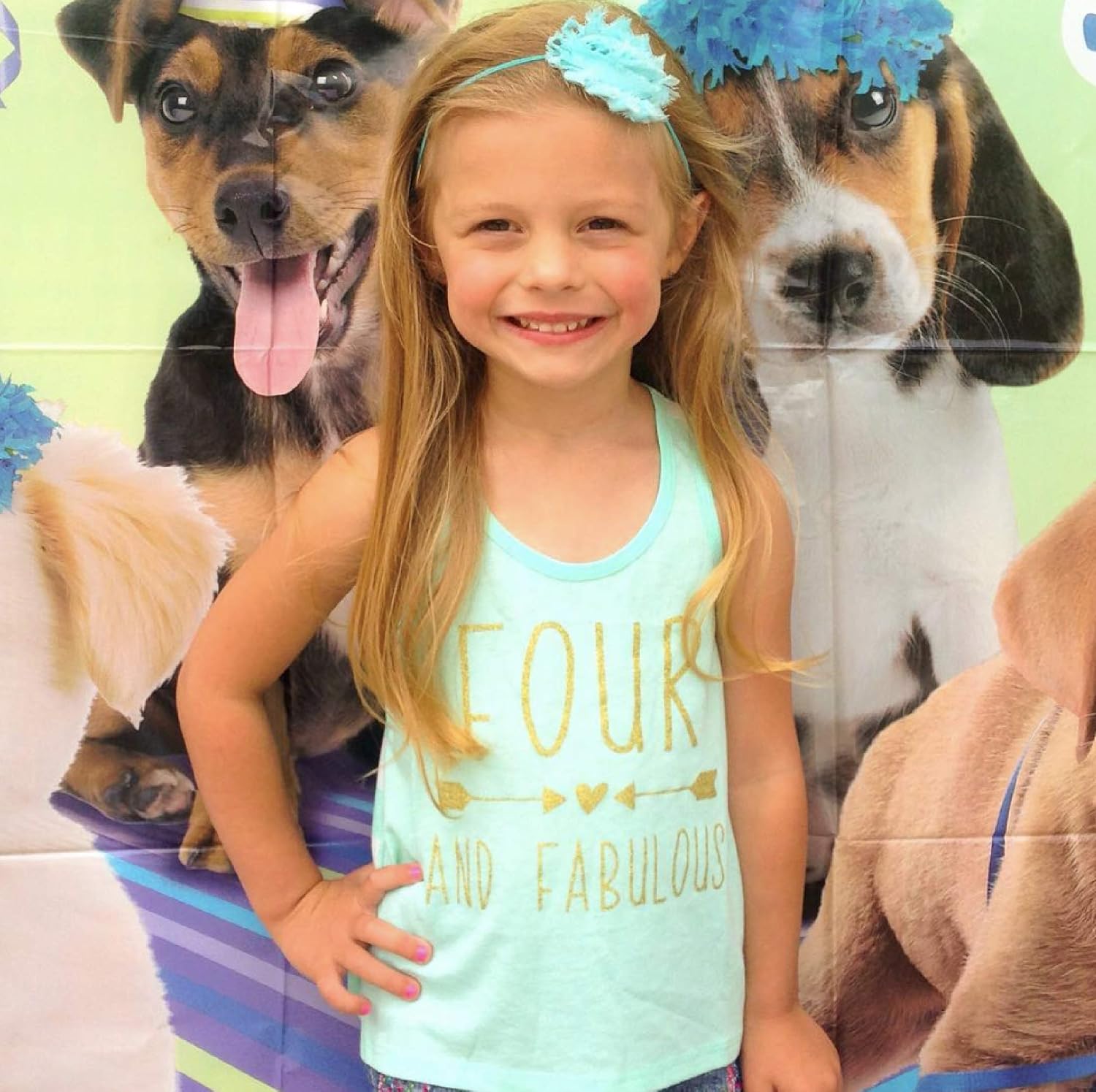 Bump and Beyond Designs Girl 4th Birthday Outfit Four Year Old Birthday Girl Tank Top