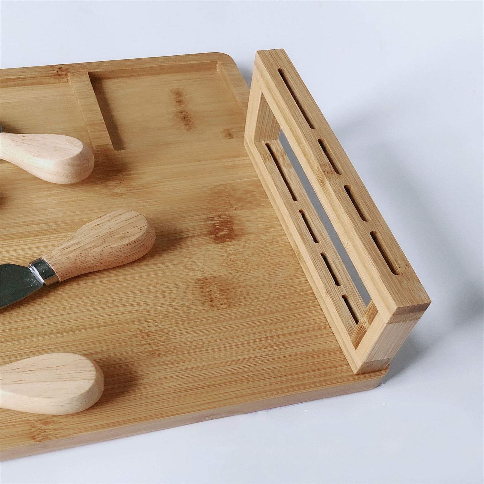 Tagliere Vassoio In Legno Di Faggio Per Carne Con Porta Salse E Piedini - Foto 9