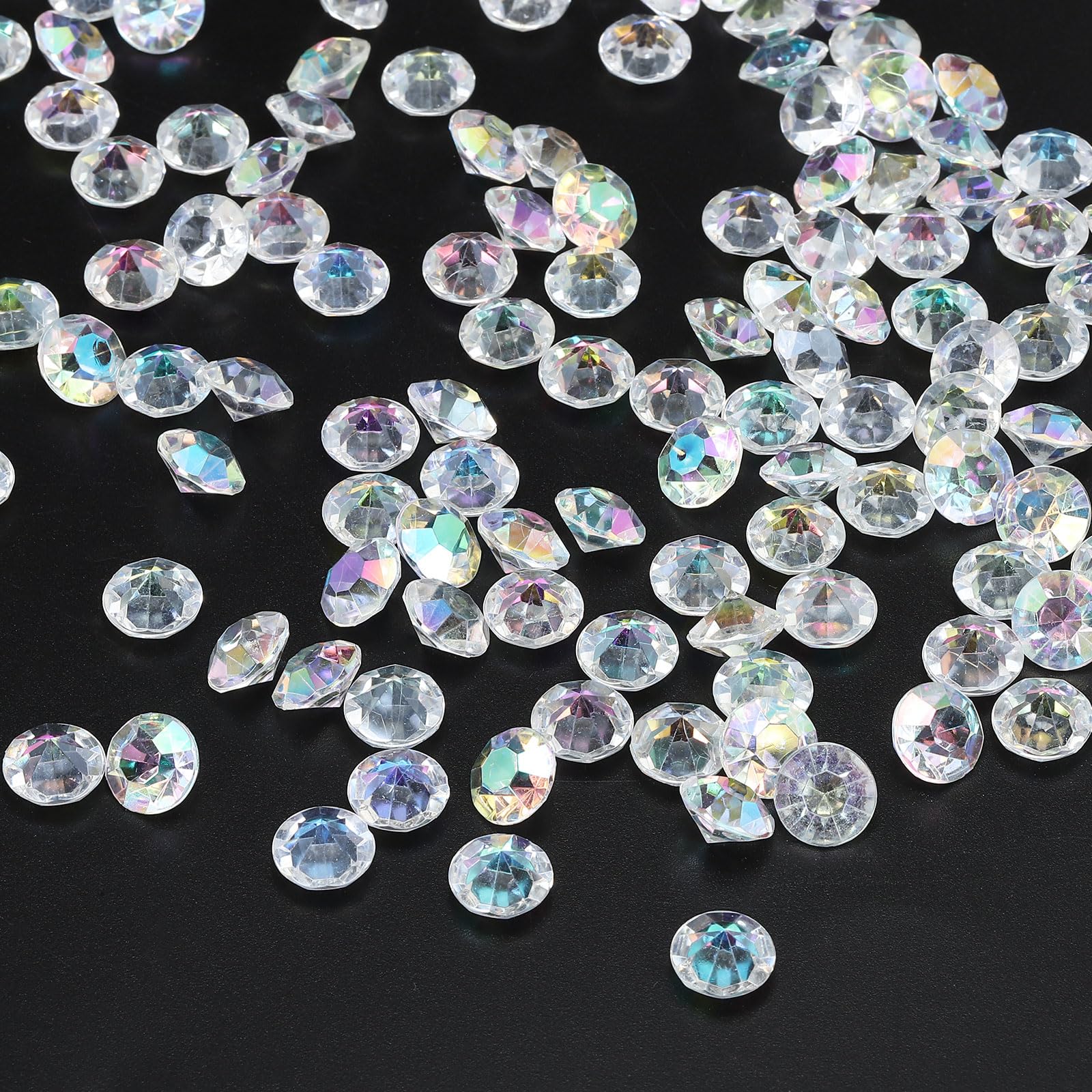 PATIKIL 1000 Pieces Acrylic Diamonds Vase Fillers Plastic 10mm Fake Crystals Gems Wedding Table Scattering Diamond for Wedding Decor Bridal Shower Party Photography Props - Image 3