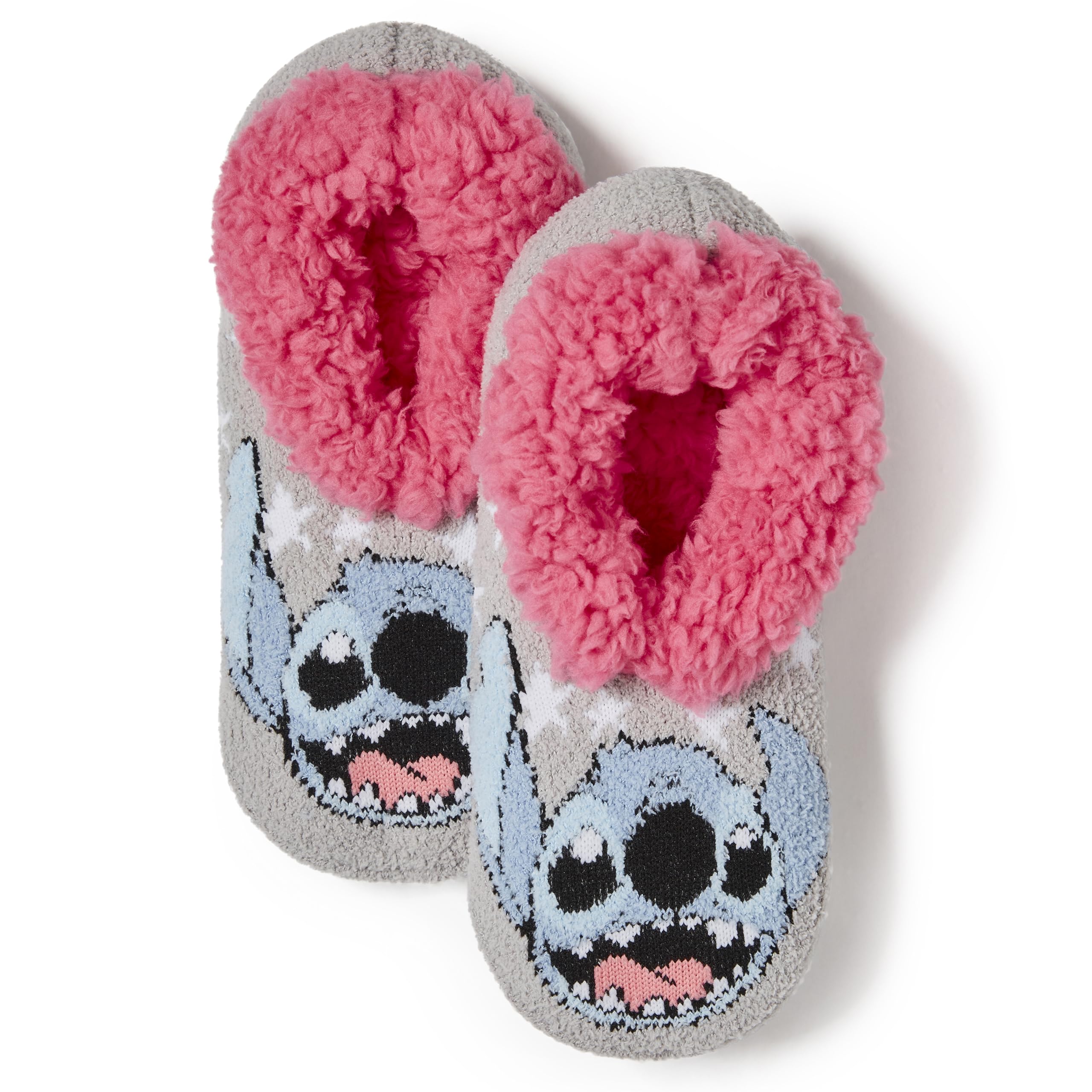 Disney Women's Lilo &amp; Stitch Teddy Fur Slipper Socks