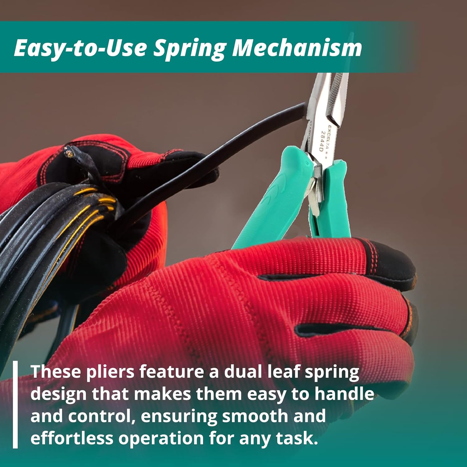 Chain Nose Plier, 5-3/4 in., Serrated