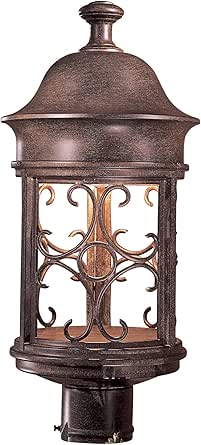 Minka Lavery Outdoor Post Lights 8286-A61 Sage Ridge Dark Sky Exterior Lighting Fixture, 60 Watts, Rust