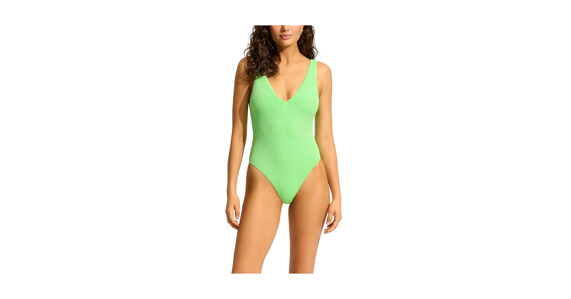 Seafolly Women's Standard Deep V Neck Over The Shoulder One