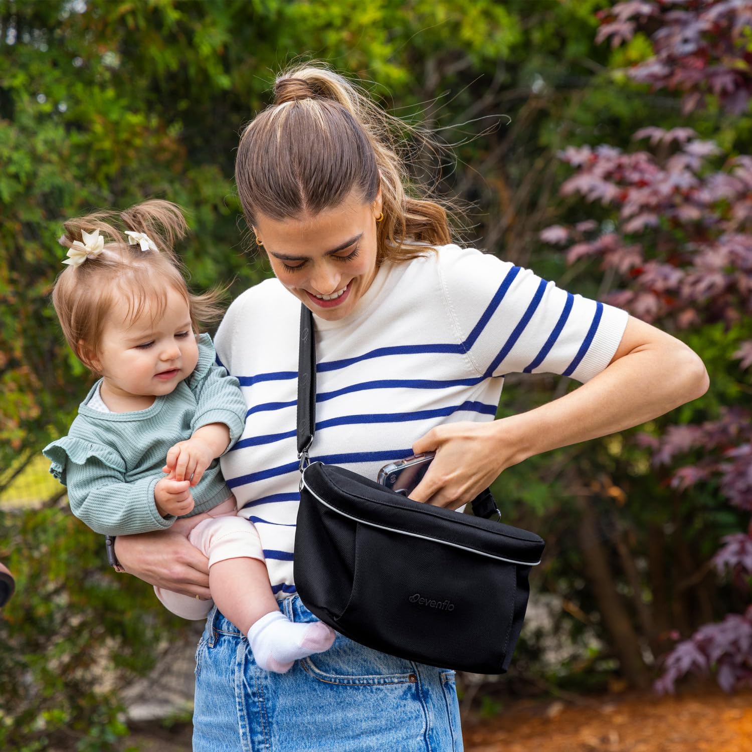 Evenflo Shyft DualRide Stroller Organizer Crossbody Bag
