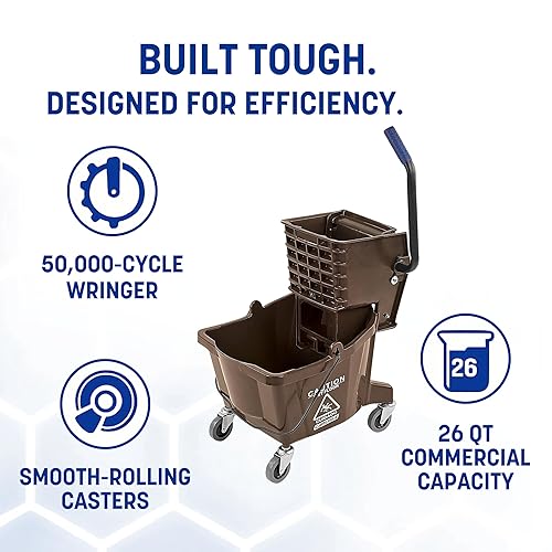 Miniatura 2 de Carlisle Commercial - Cubeta para limpiador con escurridor de presión lateral