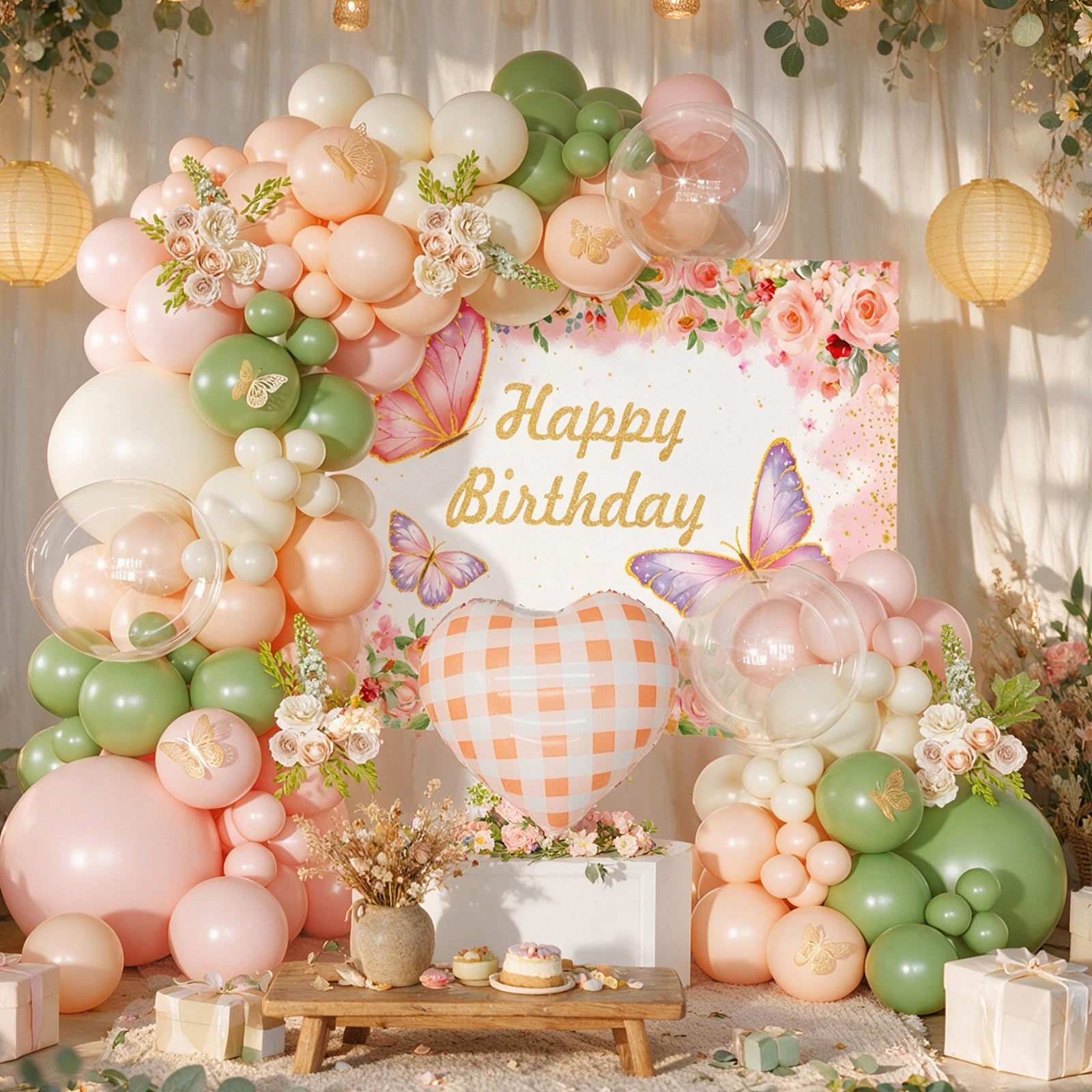KUKUTrue® Balloon Arch Kit, Birthday Decorations, Spring Party Decoration, Pastel Balloons, 106-Piece Pastel Balloon Set in Pink & Green, Elegant Spring Vibe for Parties & Seasonal Celebrations