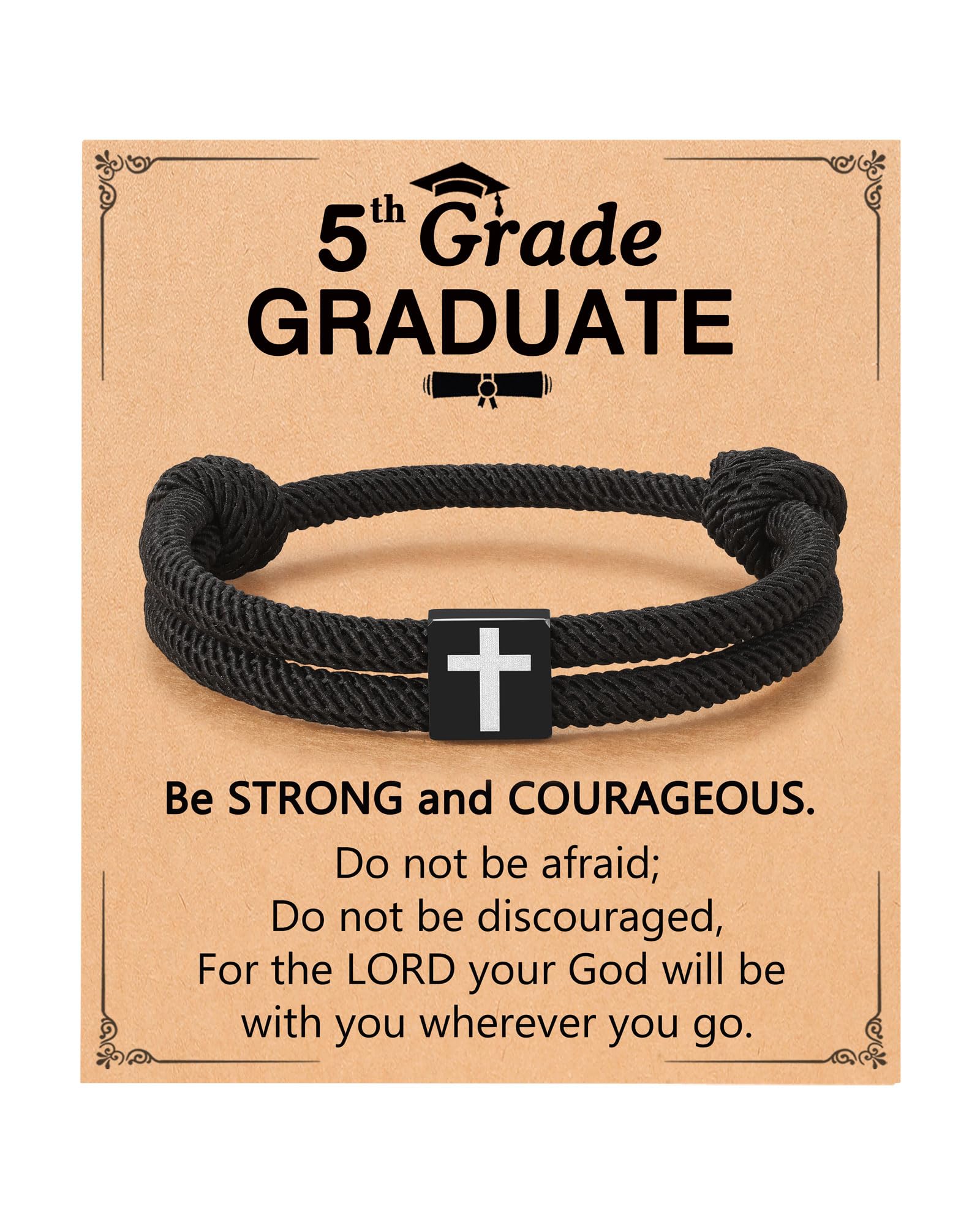 UNGENT THEM Cross Braided Rope Bracelet for Men Boys, Christmas Valentines Graduation Easter Christian Baptism Gifts Couples Son Daughter Brother