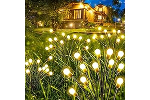 Solar Garden Lights, 2 Pack 24 LED Wind Dance Solar Lights, Swaying...