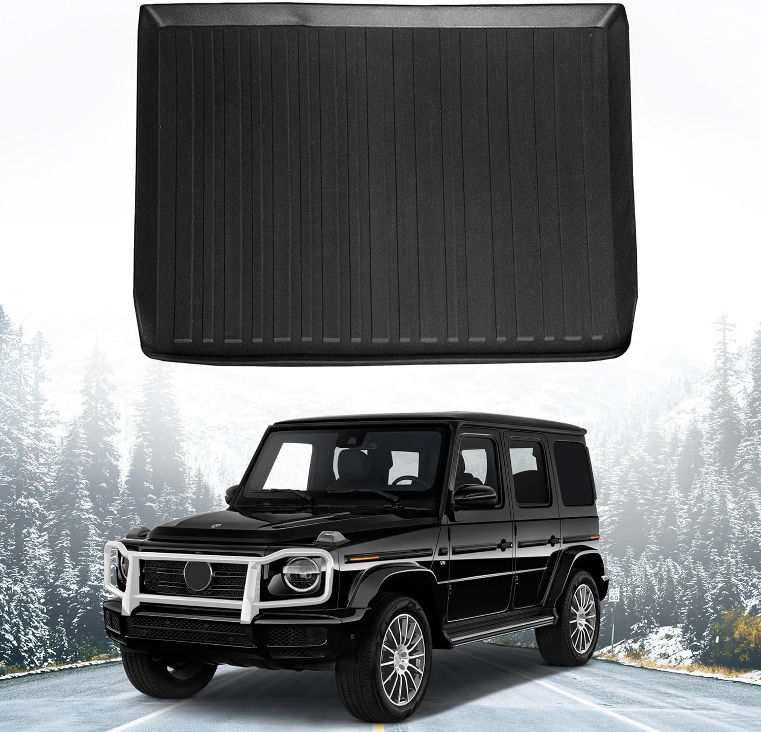 Premium Cargo Liner for Mercedes Benz G 500 G 550 G63 2019-2025 - Custom Fit Car Trunk Mat -All-Season Black Cargo Mat - 3D Shaped Laser Measured Trunk Liners for Mercedes Benz G 63 AMG W463