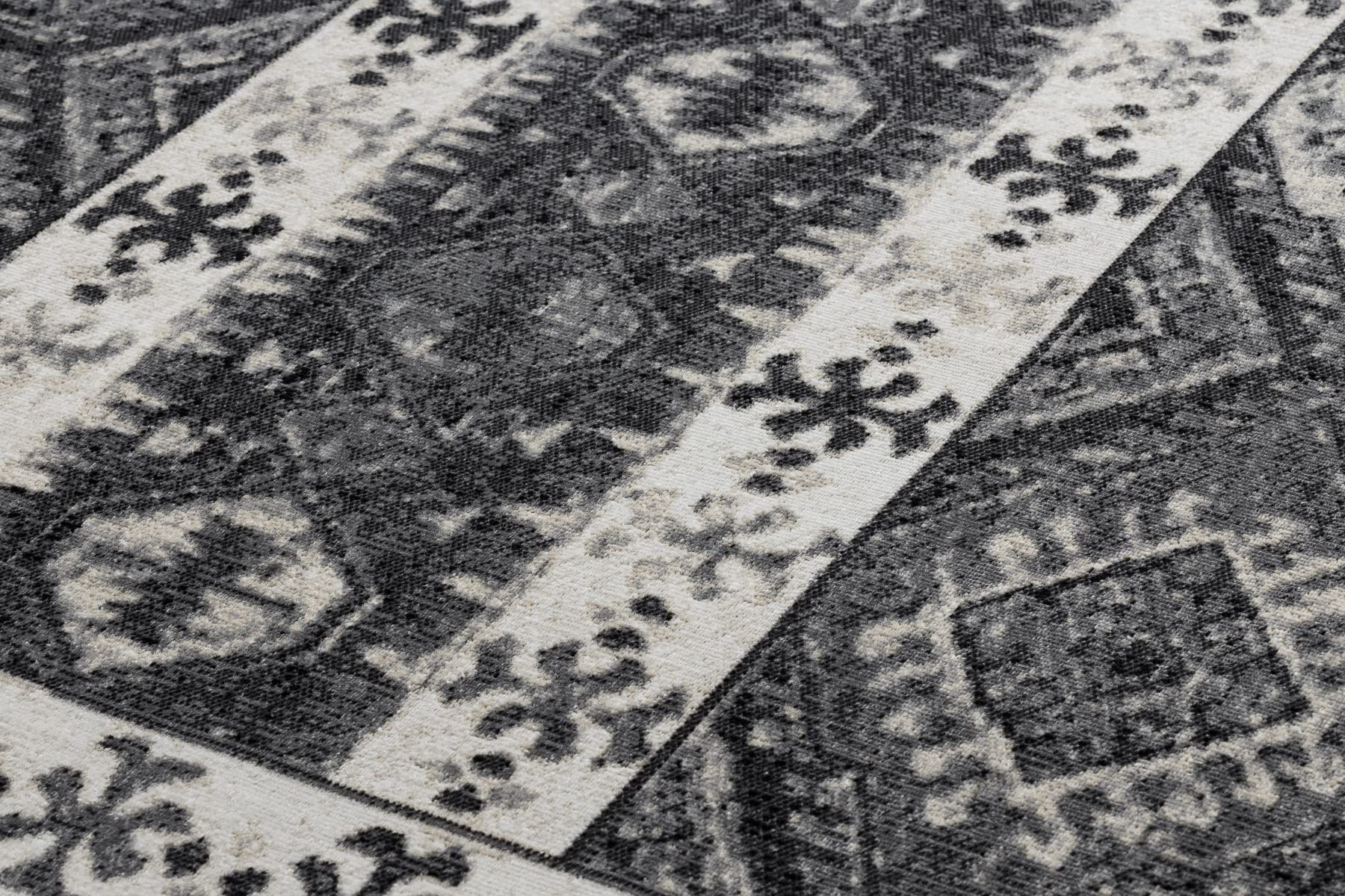 rugsx Tapis Moderne Mundo Ethnique pour l'extérieur Beige/Noir 200x290 cm