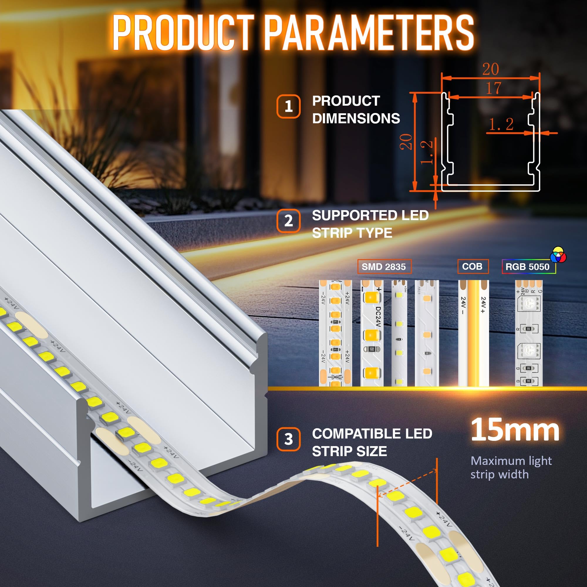 Profil LED 2m×30 z aluminiumu w kształcie U z mleczno-białym pokryciem, kanał z dyfuzorem, szyna aluminiowa do taśm LED, listwa aluminiowa do profili LED, kanał świetlny z taśmą LED i