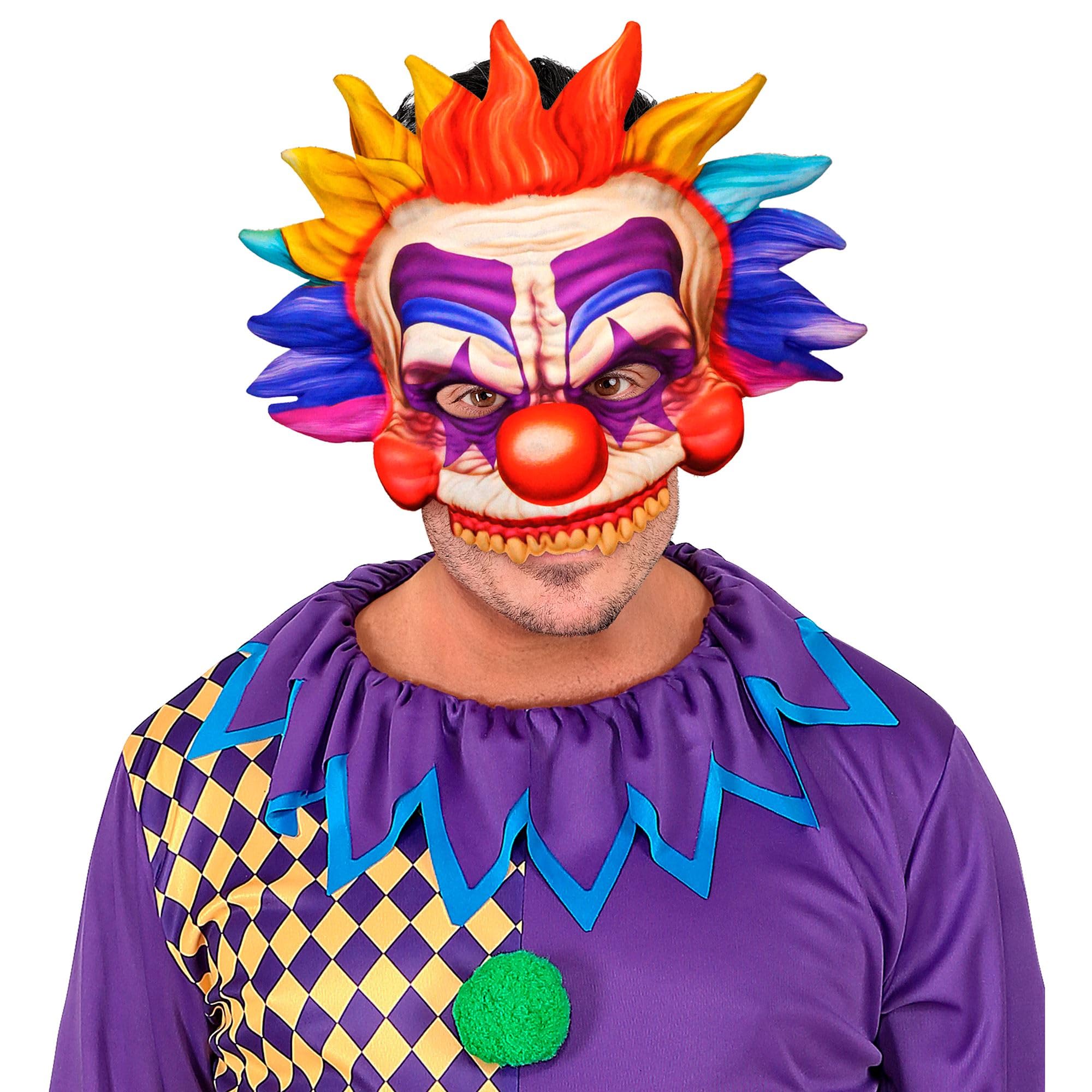 W WIDMANN MILANO Party Fashion - Mask Killer Clown Chinless Eye Mask Crazy Fun Maker Accessory Halloween Carnival - Image 4