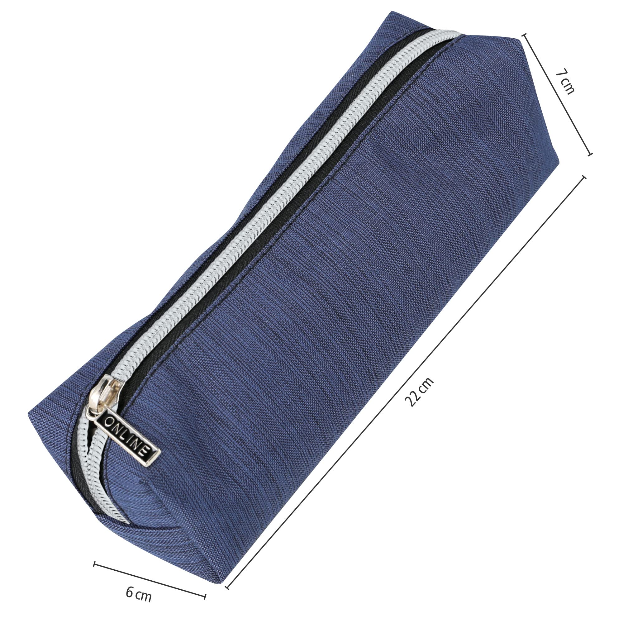Online Pencil Case Blue, Large Capacity Storage Bag, Box with Zipper - Image 3