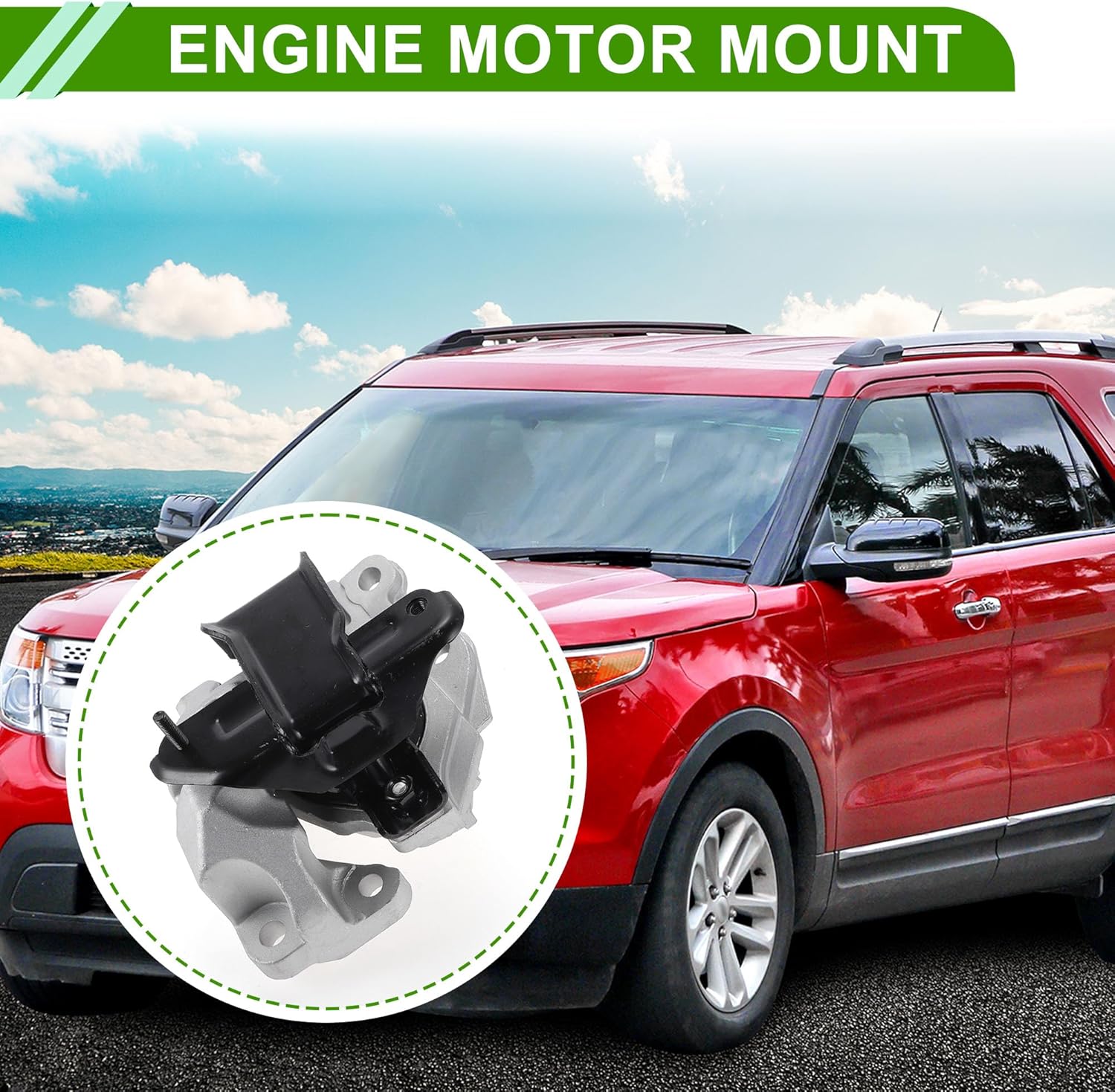 Engine Motor Mount for Ford Explorer 3.5L 2011-2019 Transmission Mount for Ford Police Interceptor 3.5L 2019 Upper Trans Mount Repalce FB5Z-6038-B/ DB5Z-6038-B