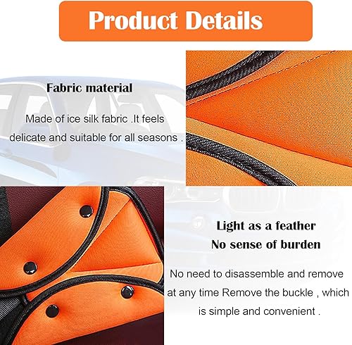 Miniatura 3 de QODOLSI 2 ajustadores de cinturón de seguridad para niños, ajustador de cinturón de seguridad triangular para adultos y niños, cubierta de seguridad