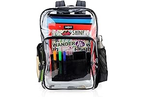SMARTY: Durable See-Through Backpack with Mesh Organizer