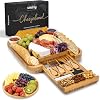 Set de Tabla de Charcutería SMIRLY con Accesorios para Servir, Bambú | Regalo para Estrenos de Casa, Bodas, Despedidas de Soltera y Cumpleaños para Mujeres, Ideal para Noches de Películas, Entretenimiento y Reuniones Familiares 1