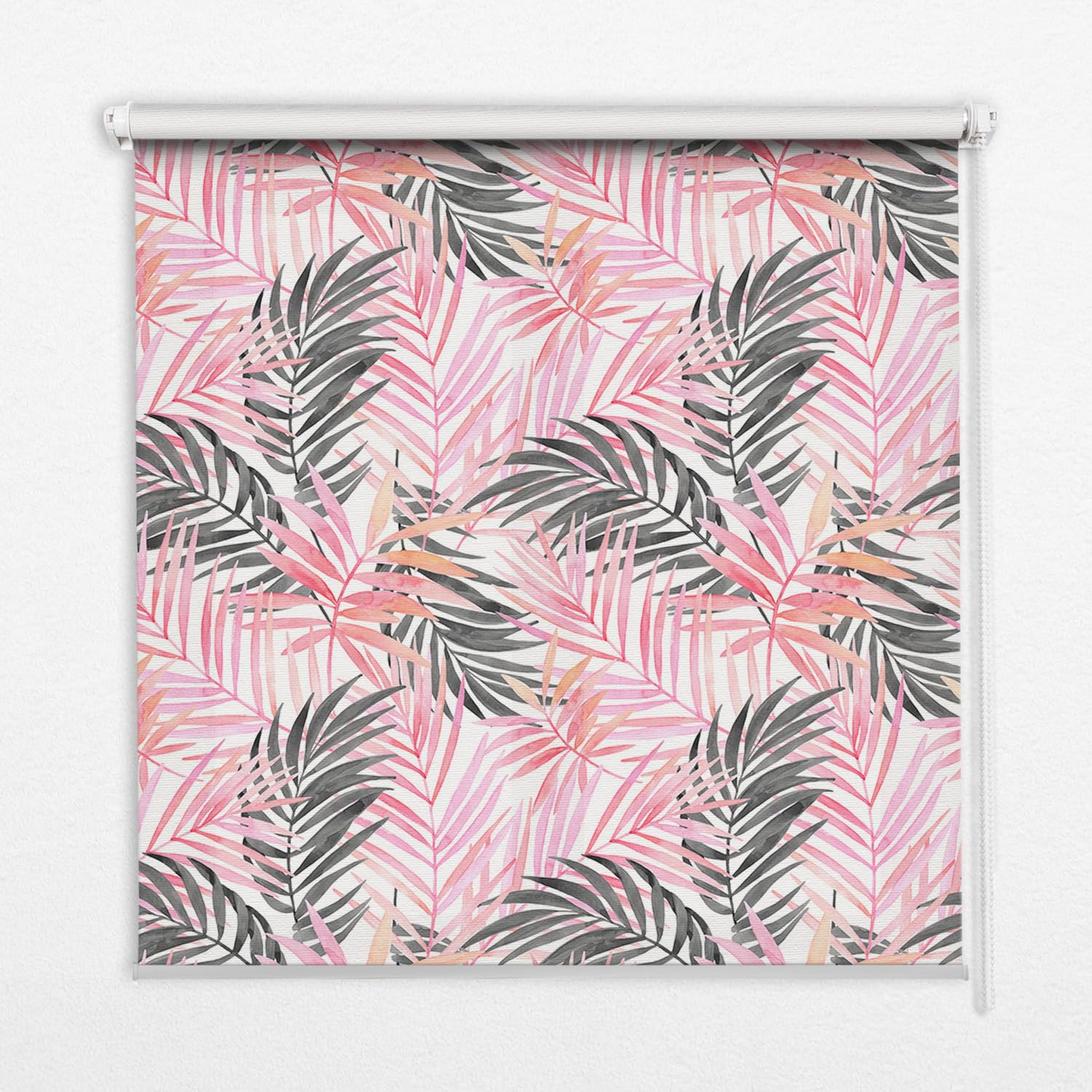 Store enrouleur sans perçage 140x180cm pour un salon moderne et fleuri