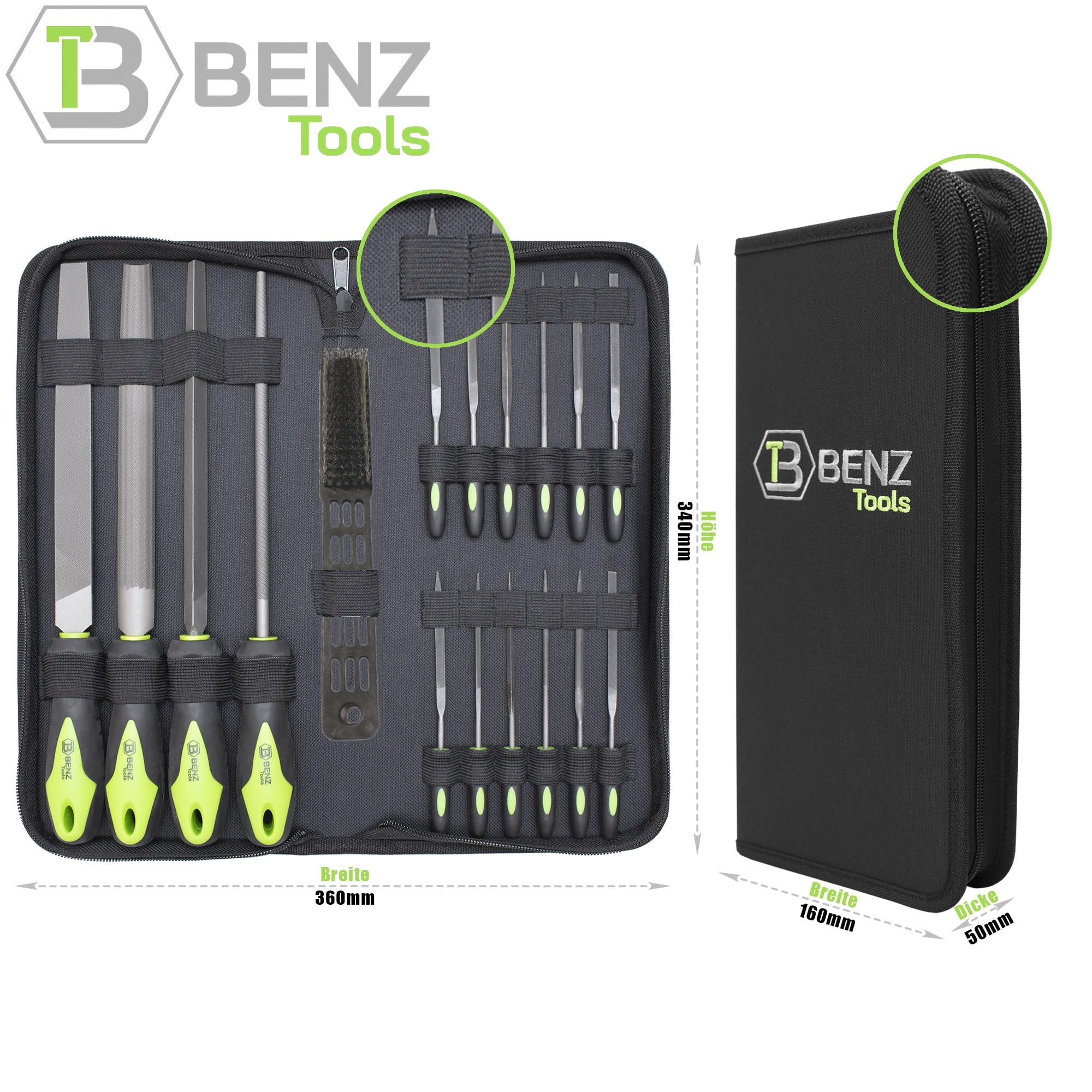 Kit 17 Limes De Précision - 4 Grandes Limes 200mm + 12 Limes Aiguilles 140mm - Pour Métal, Bois, Verre