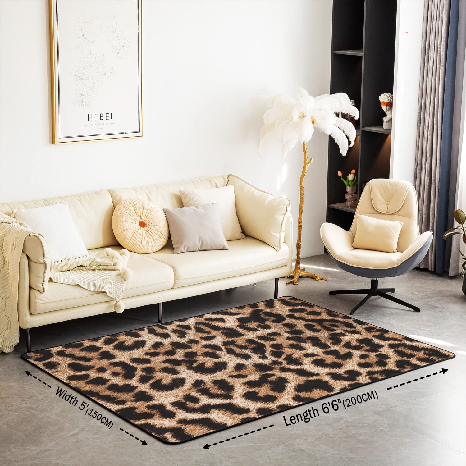 Leopard Drucken Teppich Gepard Gedruckt Down Indoor Fußmatte Schwarz Braun Leopard Wohnzimmer Teppiche Afrika Wild Tier Pelz Muster Akzent Teppich Luxus Zimmer Dekor Moderne Teppich 100x150cm