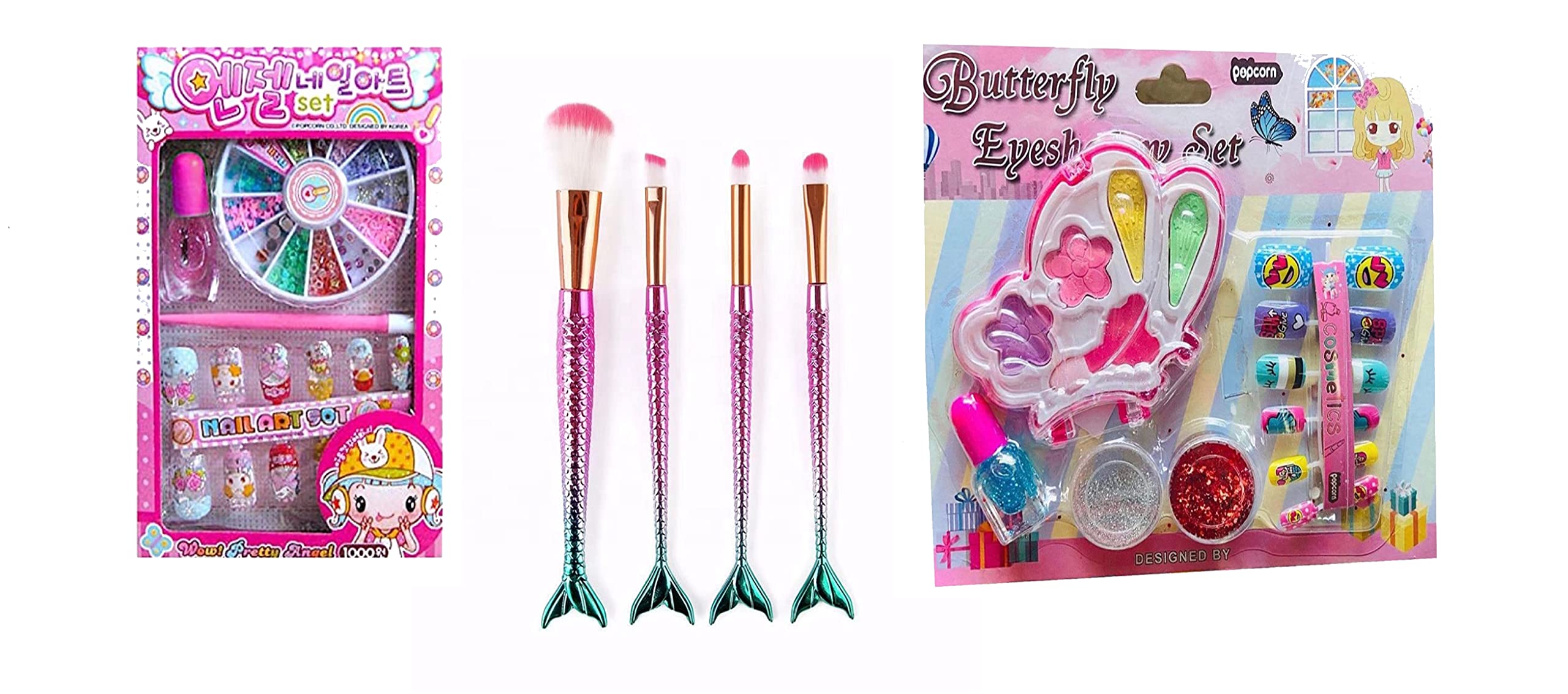 Aashiya trades Real Girls,Kids Makeup Kit for Girls, Kids Play Washable Makeup Set and Nail Art Box and 4 Piece Makeup Brush, Best Girl Gifts for 3/4/5/6/7year (B098BLMKB4) Amazon Price History, Amazon Price Tracker