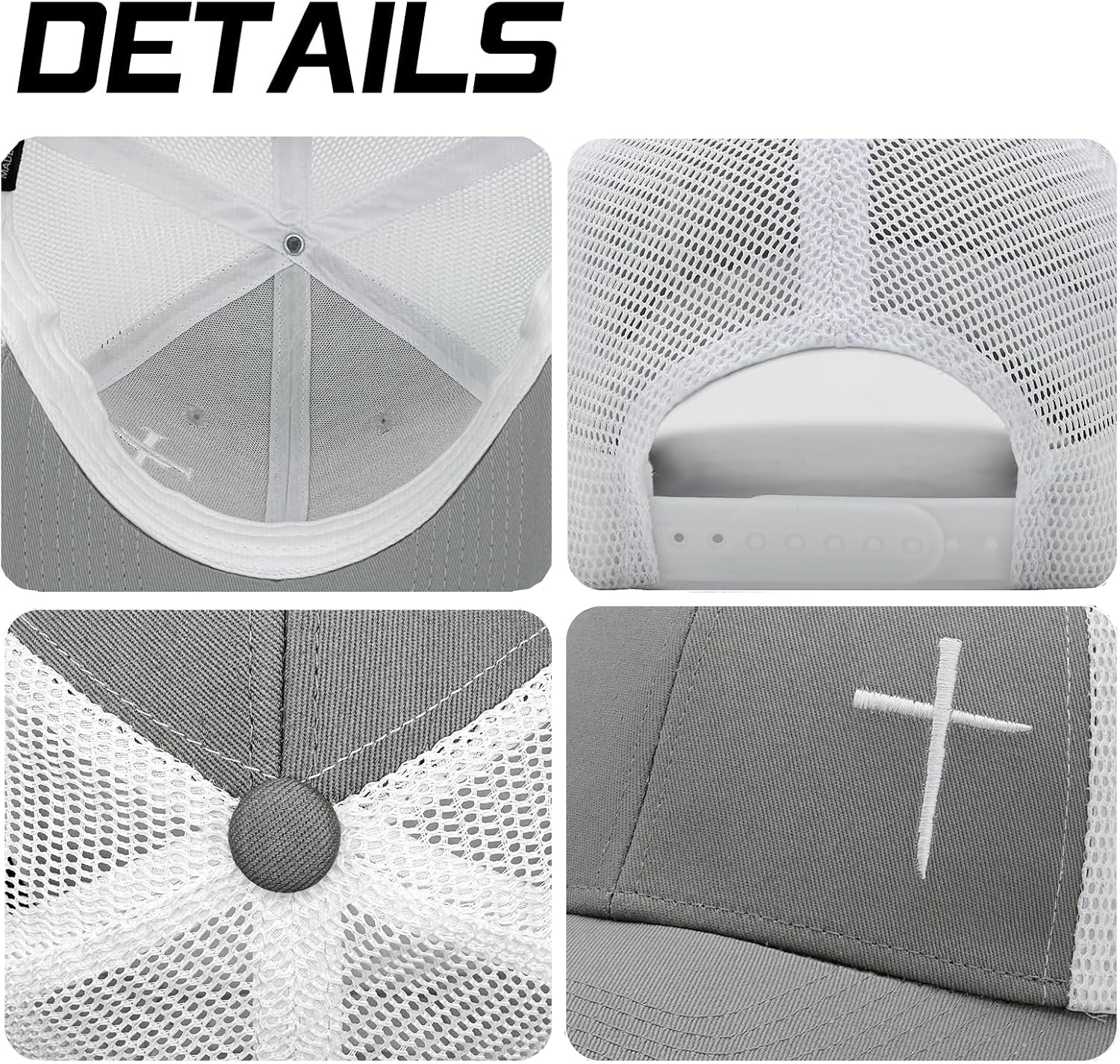 Christian Hats for Men Women, Jesus Cross Trucker Hat Christian Religious Gifts - Image 7