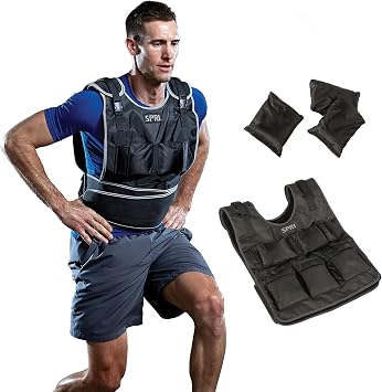 SPRI 20 lb Weighted Vest, Adjustable for Strength & Cardio