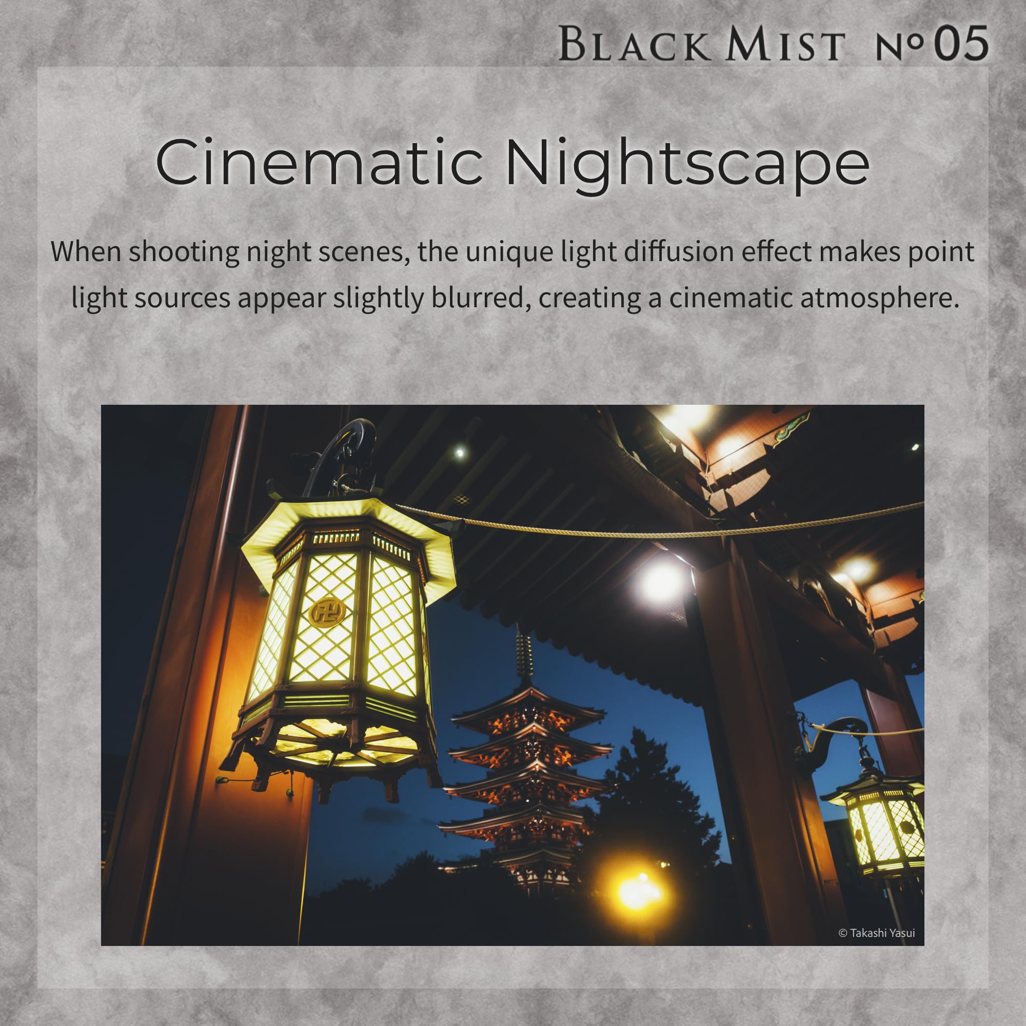 Kenko Filtro de Efecto de difusión Black Mist No.05 N φ82 mm, Efecto Suave de 0,5, para Esa Escena cinematográfica, Fabricado en Japón, 450215