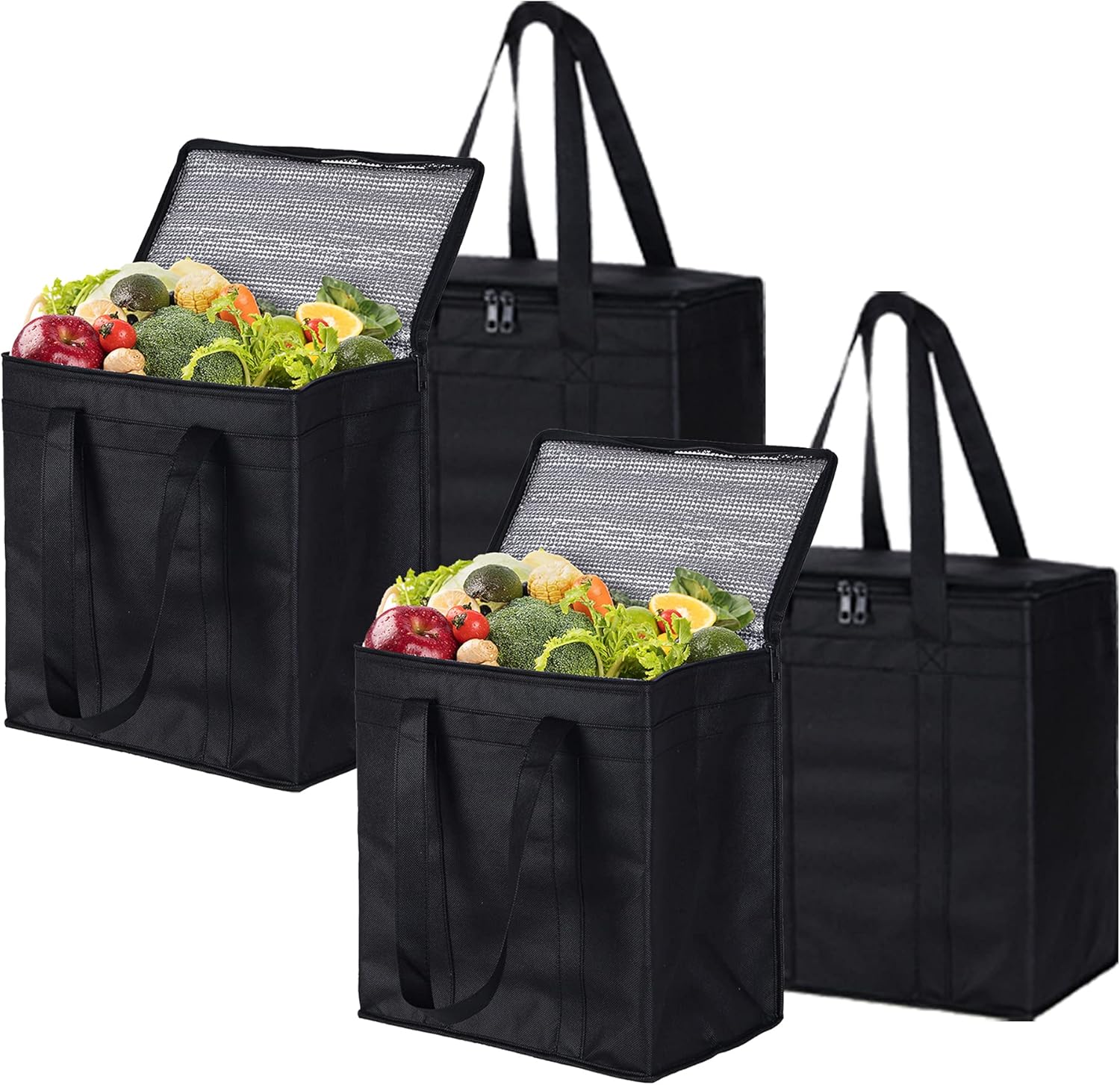 CHUENG Insulated Reusable Grocery Bags Shopping Tote Bag