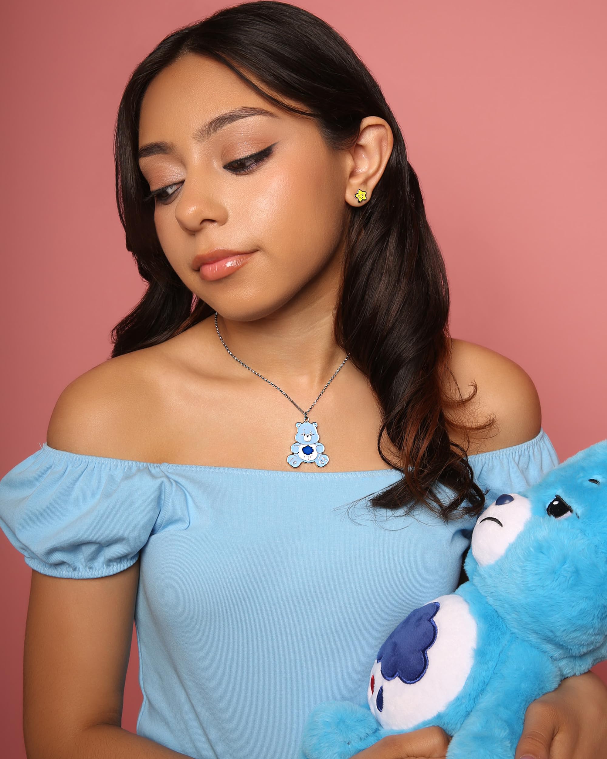 Official Care Bears Stud Earrings Set Pack of 12 Fashion Enamel, Mother's Day Earrings