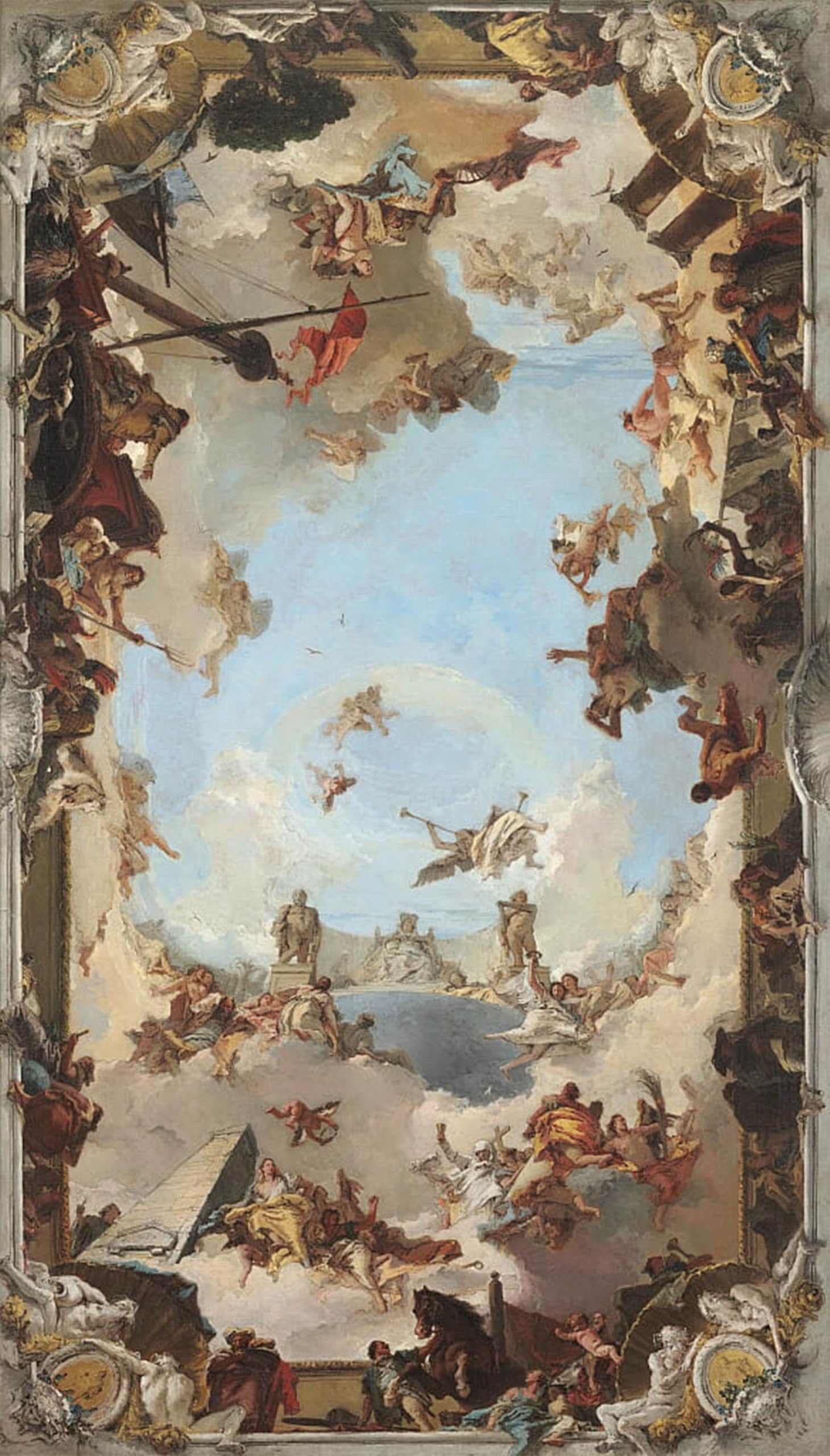 POSTERIIk Vintage Art Print Images Pictures Print Wealth and of the Spanish Monarchy Under Charles Iii by Battista Tiepolo Modern Colour Posters for Office Home Decor 60x90cm