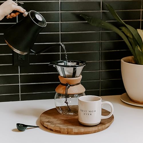 Miniatura 6 de Sweet Water Decor Taza de café de gres Be Still and Know, taza de café religiosa, versículo bíblico inspirador, taza de café de cerámica de 14