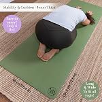 YogizMat Coconut Grip Yoga Mat, Superior Grip in Hot and Traditional Yoga, Large, Natural Rubber, Durable, Eco Friendly, Workout Mat, 72.6” x 26.8” x 4 mm