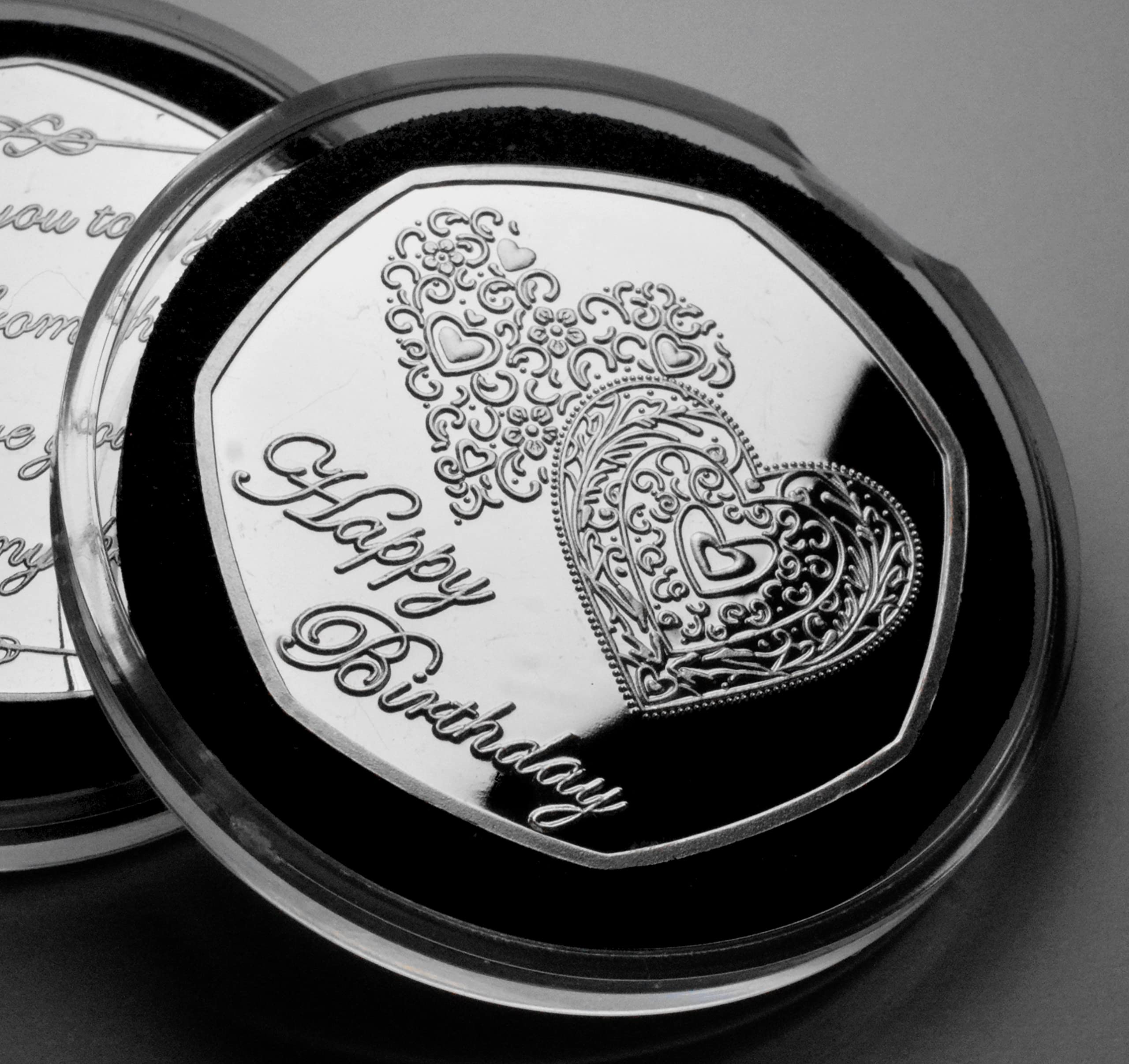 The Commemorative Coin Company Silver Happy Birthday 'I Love You' Commemorative In Capsule. Husband/Wife/Boyfriend/Girlfriend/Partner/Gift/Present Love/Token