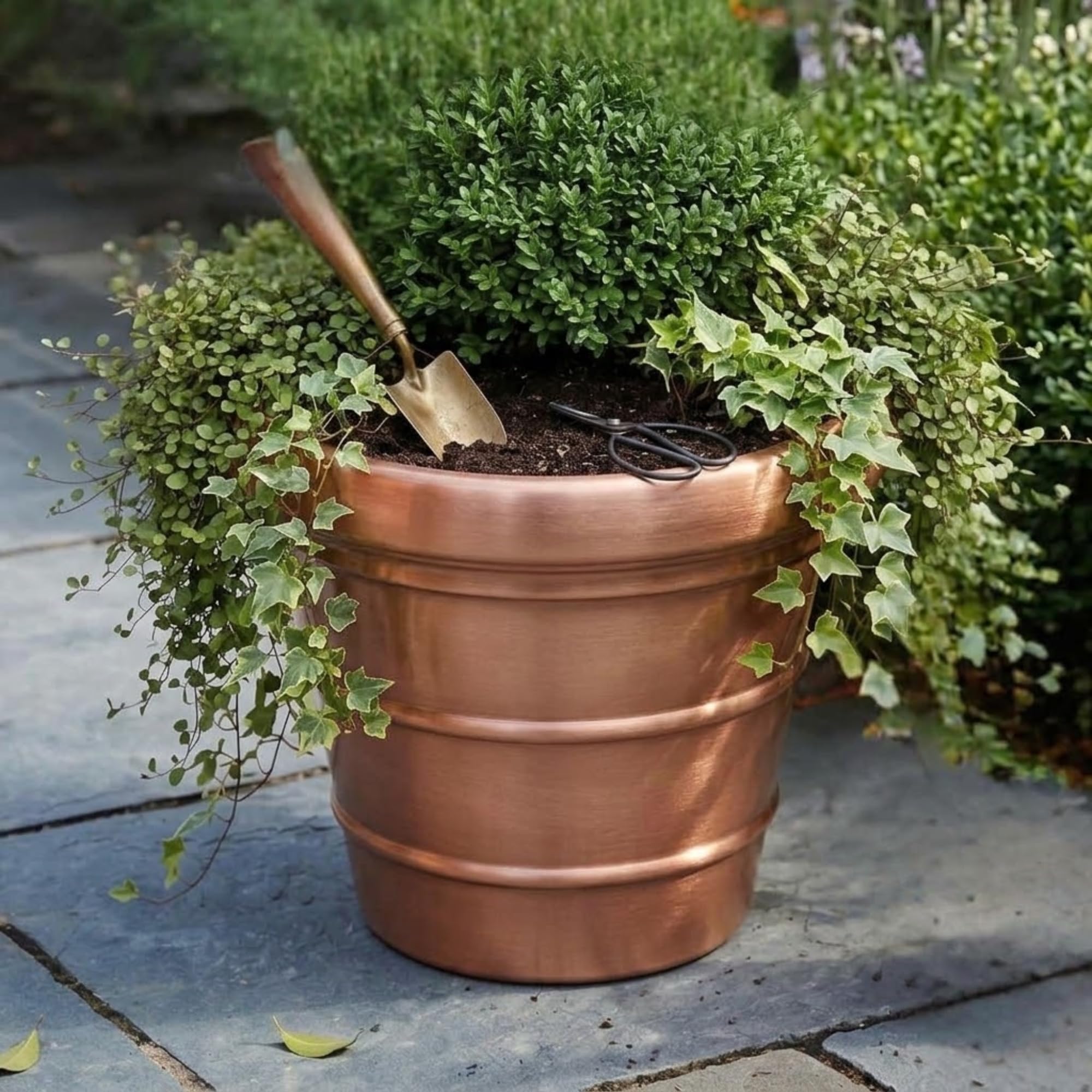 Trifibre Classic 66cm Rotomoulded Planter (140L) - Frost-Proof Rust Effect | Heavy-duty plastic plant pot with 140L capacity, frost-proof and UV-resistant, ideal for gardens and patios.